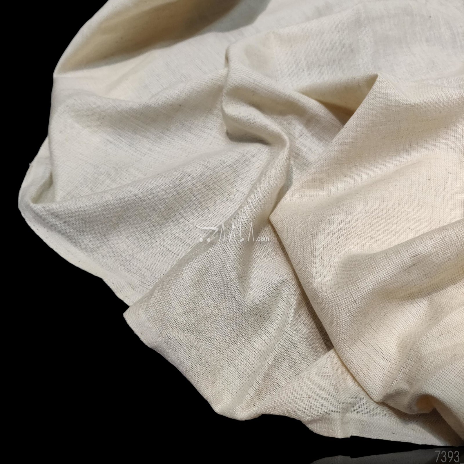 Flax-Jute Cotton Cotton 44-Inches DYEABLE Per-Metre #7393
