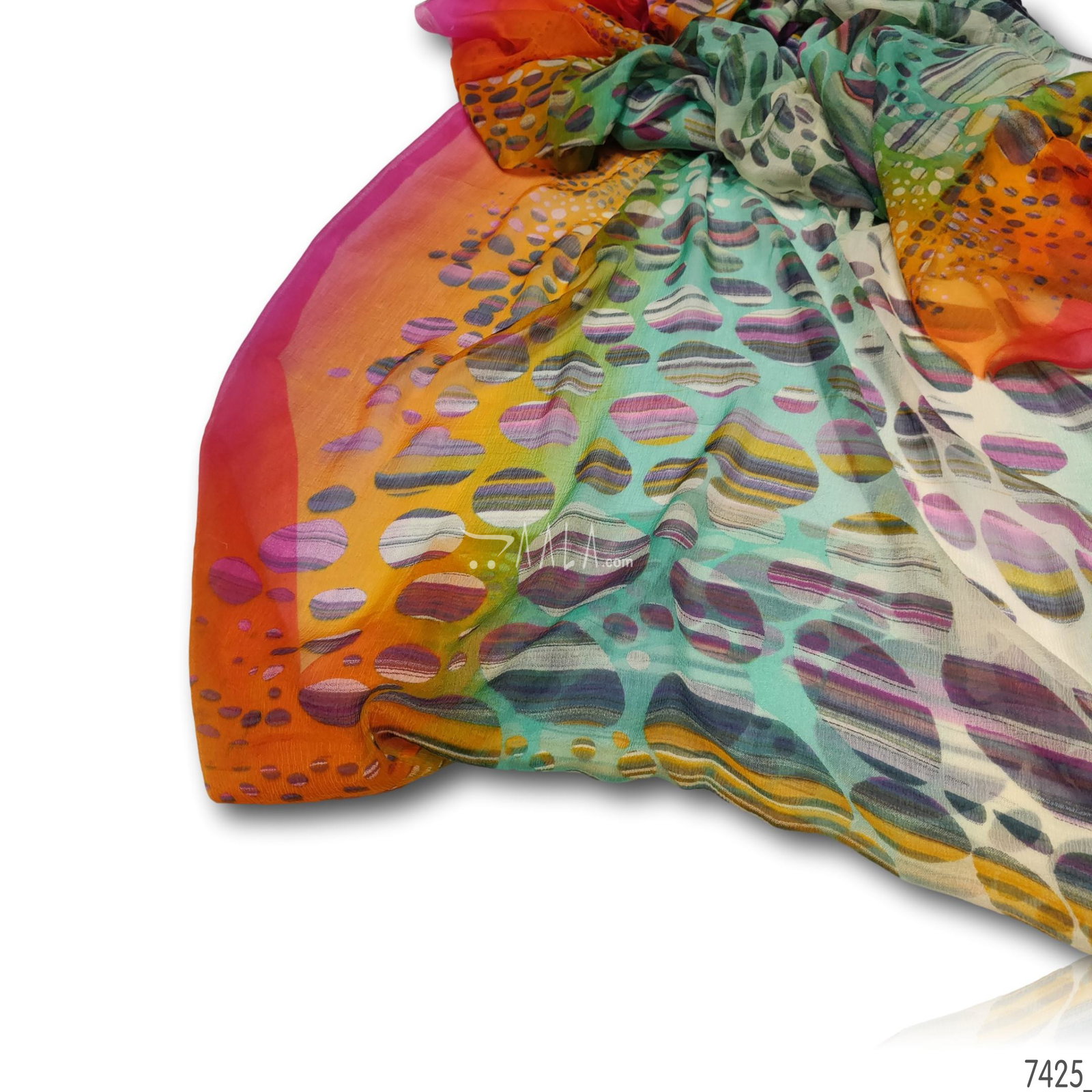 Digital-Print Chiffon Viscose Dupatta-36-Inches PRINTED 2.35-Metres 