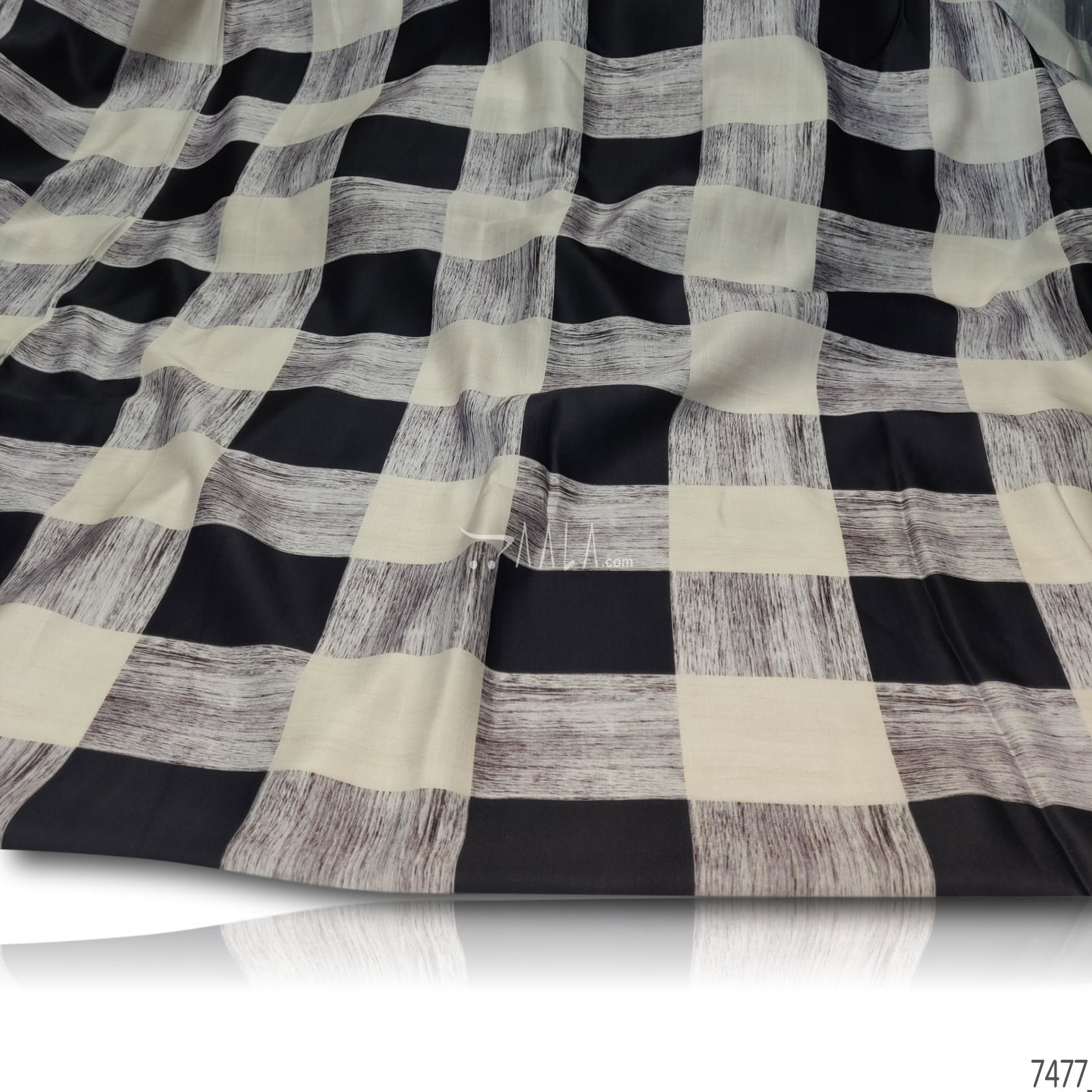 Digital-Print Linen-Satin Blend 44-Inches PRINTED Per-Metre 