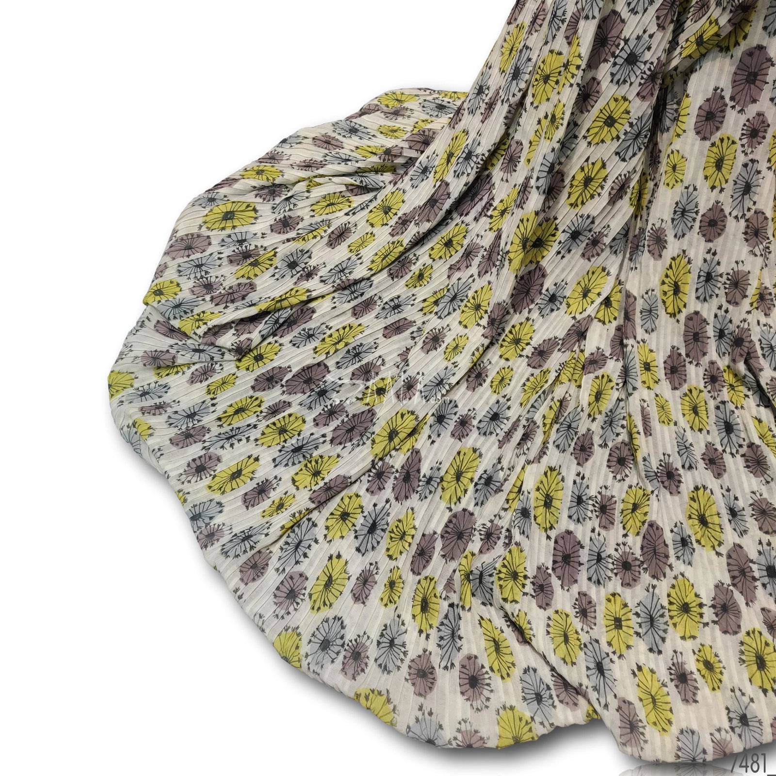 Pleated Georgette Blend 44-Inches PRINTED Per-Metre 