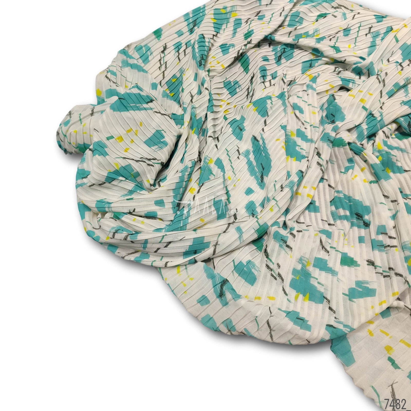 Pleated Georgette Blend 44-Inches PRINTED Per-Metre 