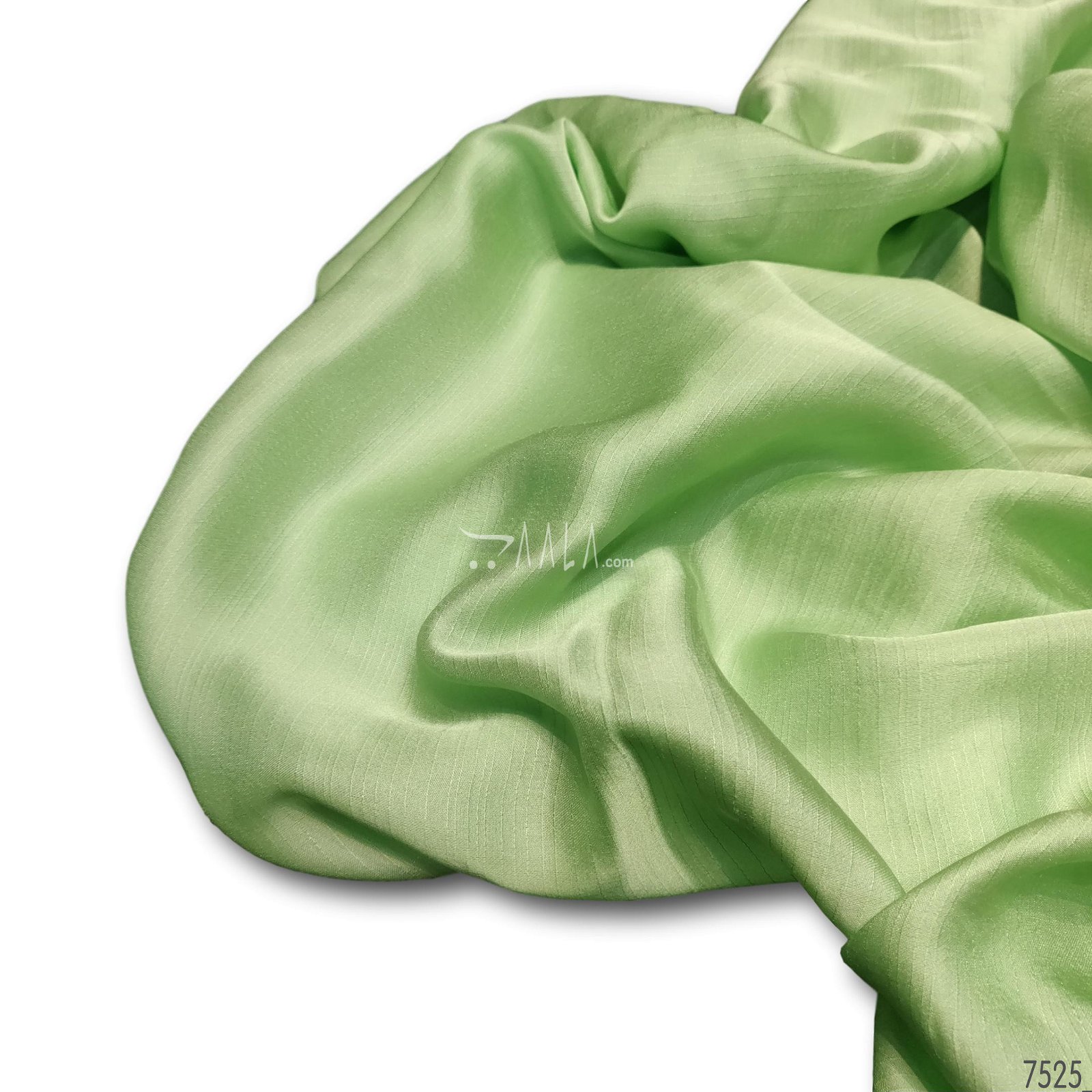 Crunchy Silk Poly-ester 44-Inches GREEN Per-Metre #7525