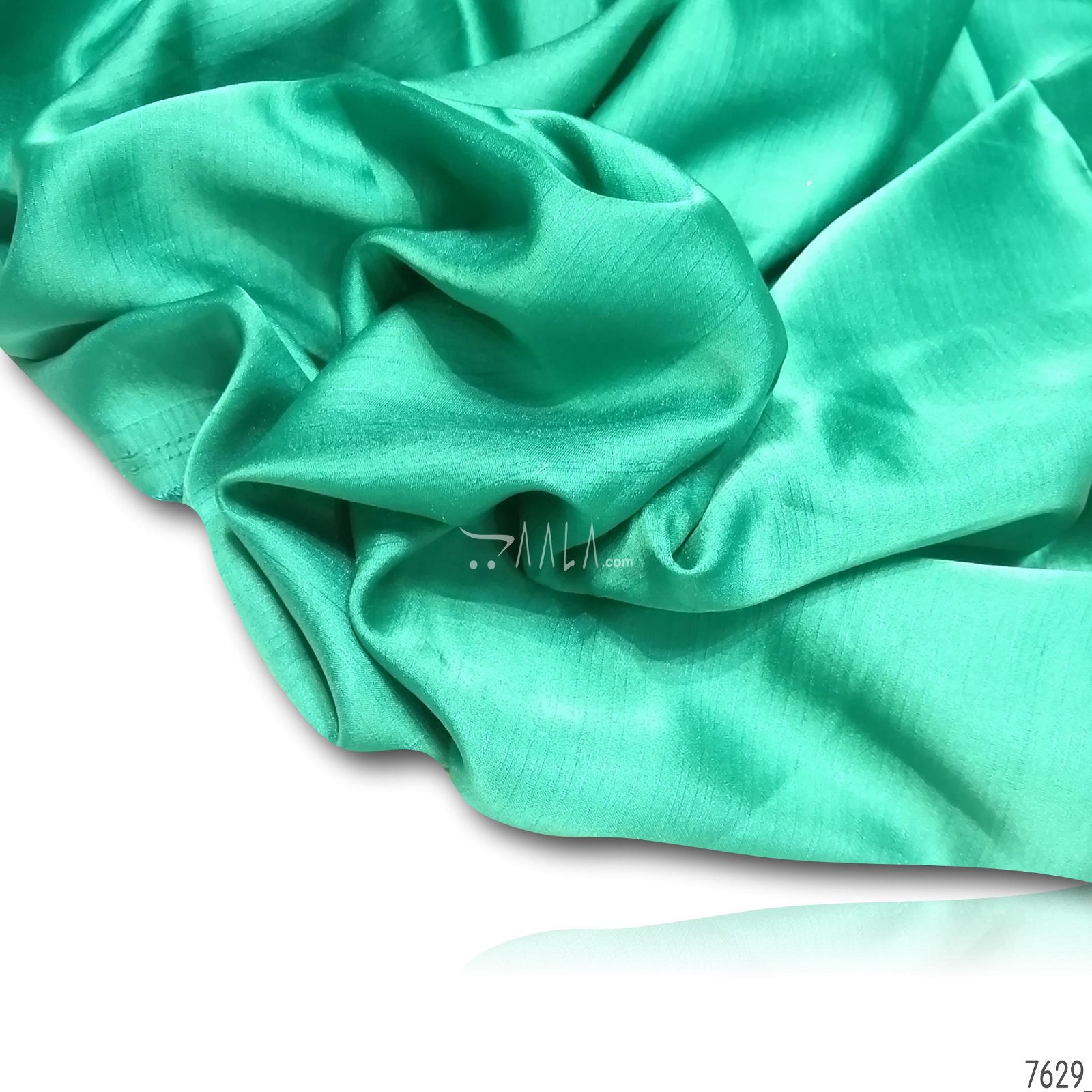 Crunchy Silk Poly-ester 44-Inches GREEN Per-Metre #7629