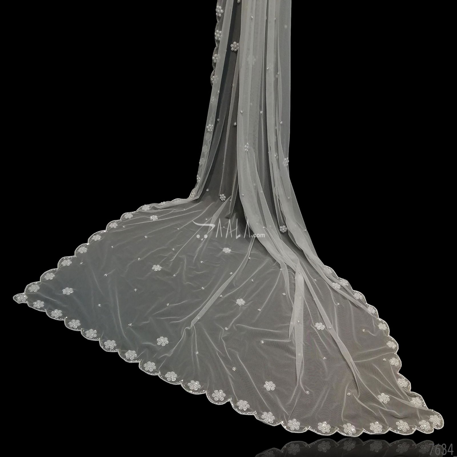 Designer Net Nylon Dupatta-44-Inches DYEABLE 2.25-Metres 