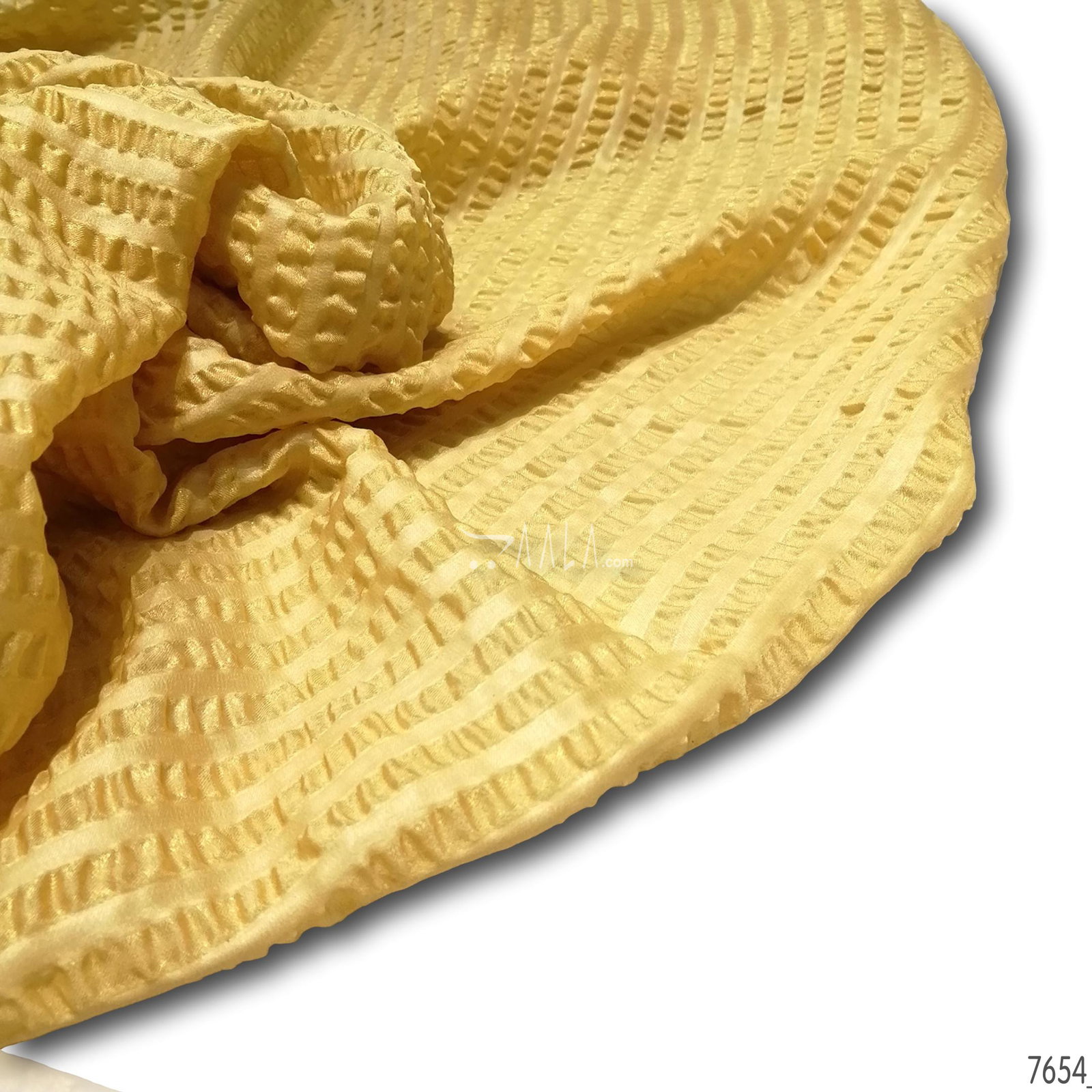 Crush Satin-Georgette Blend 44-Inches YELLOW Per-Metre 