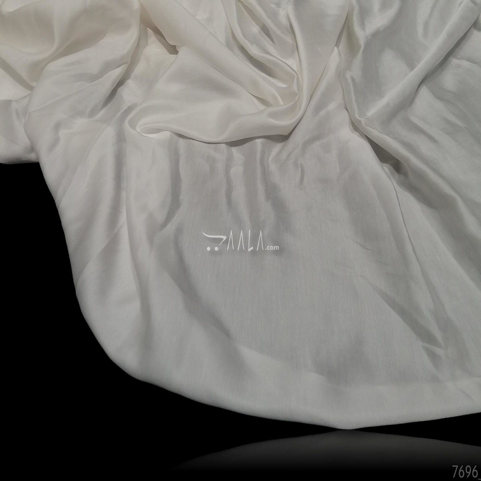 Bournville Silk Poly-ester 44-Inches WHITE Per-Metre #7696