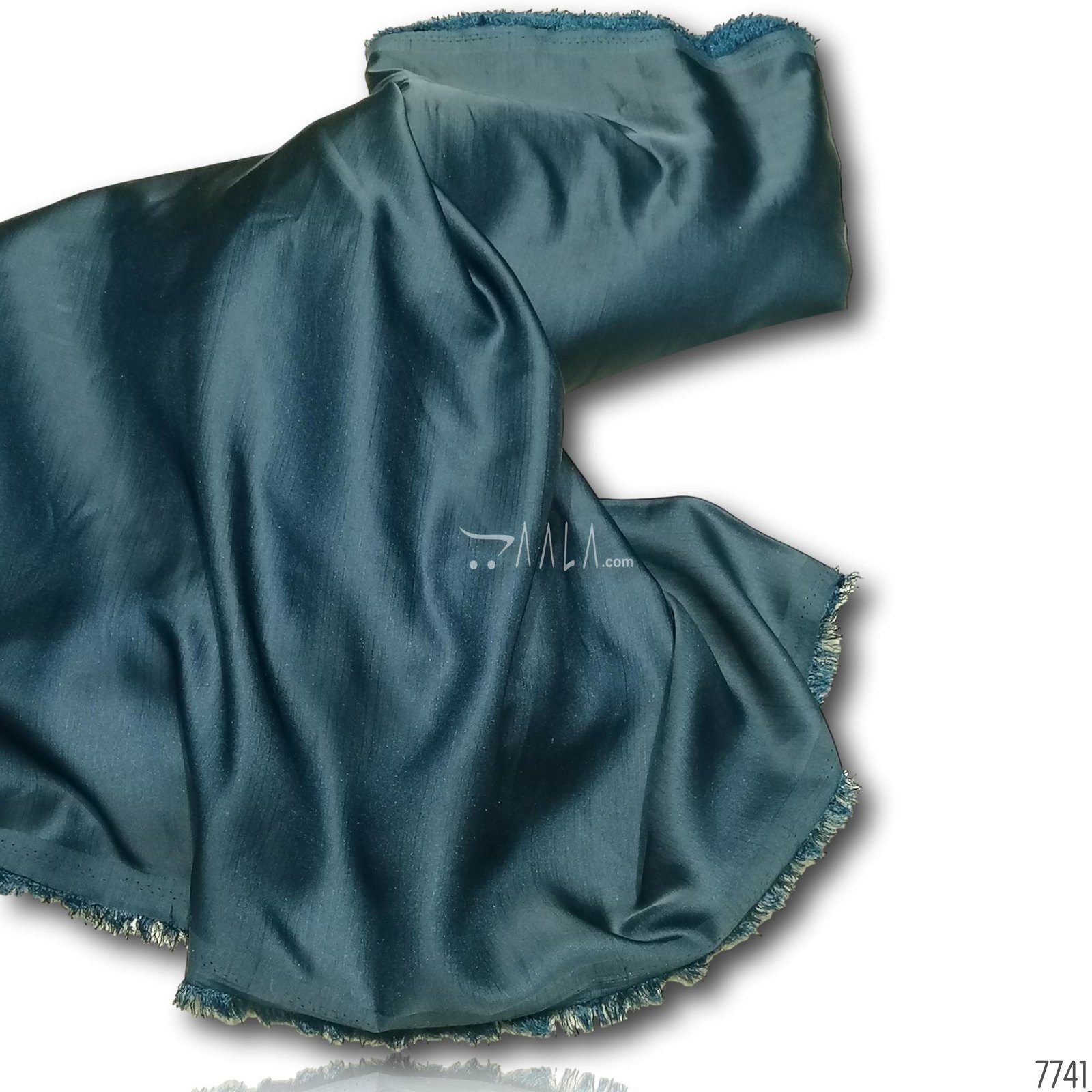 Crunchy Silk Poly-ester 44-Inches BLUE Per-Metre #7741