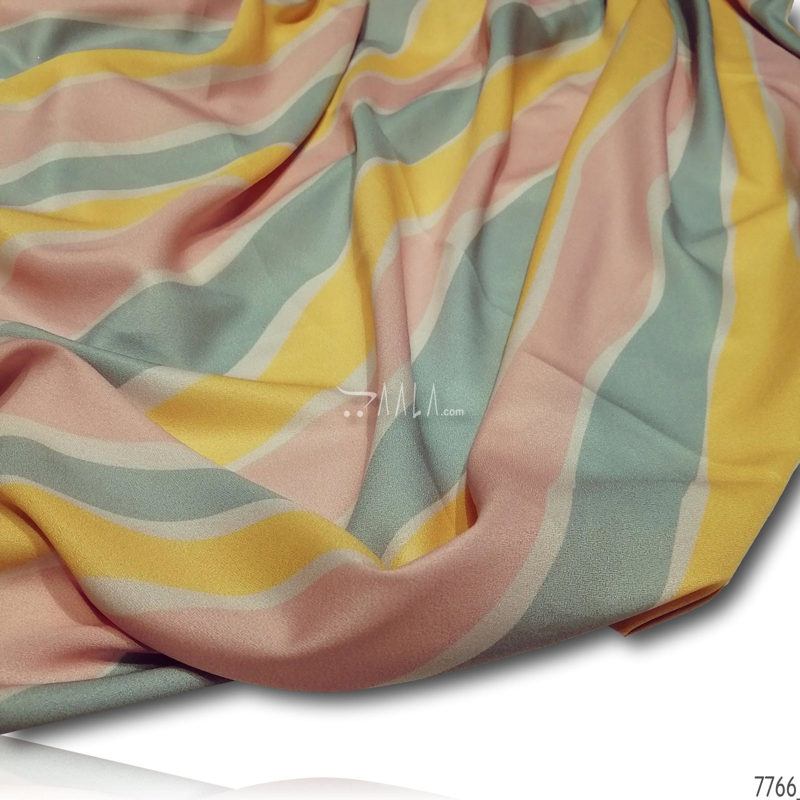 Digital-Print Moss-Crepe Blend 44-Inches PRINTED Per-Metre 