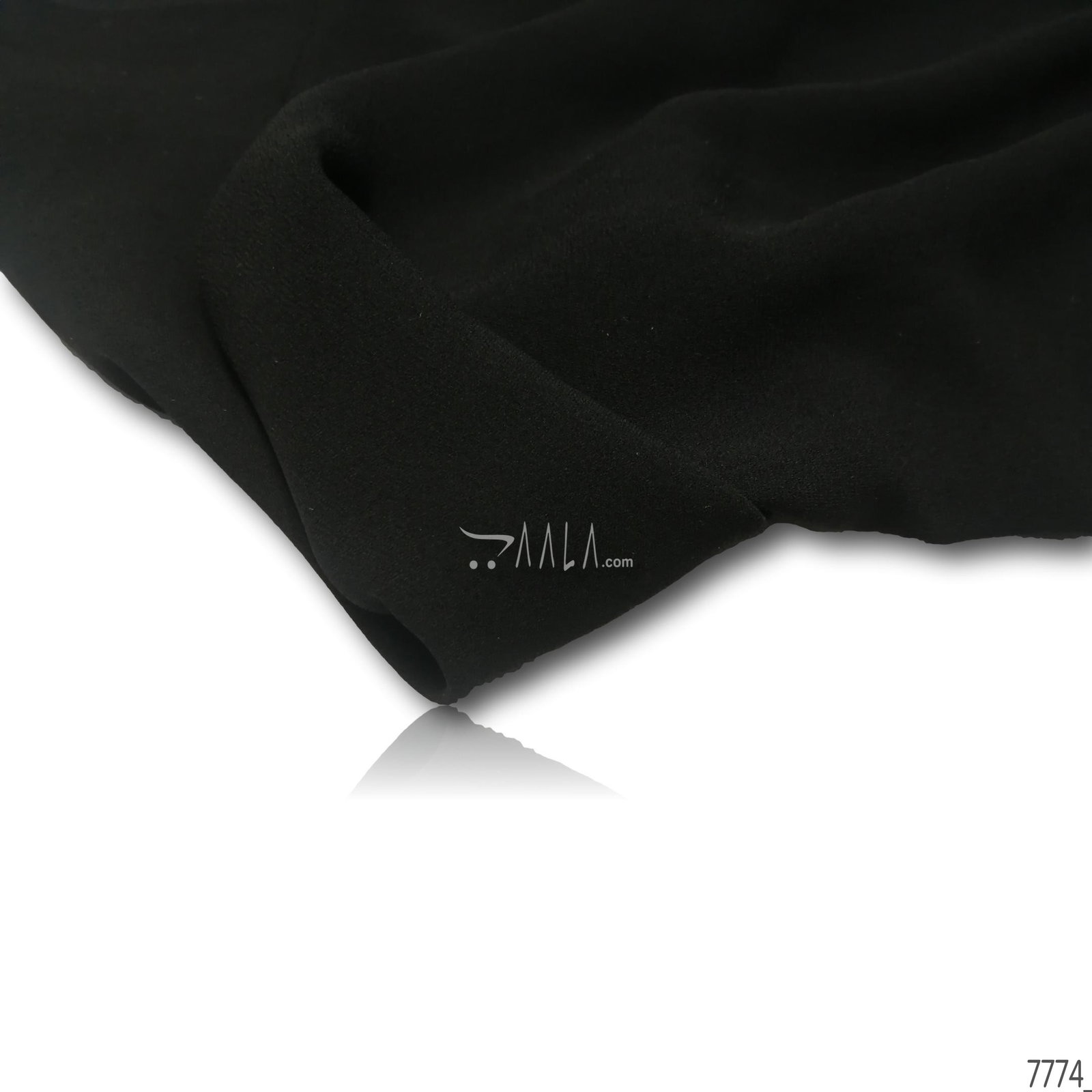 Blossom Double-Georgette Blend 58-Inches BLACK Per-Metre 