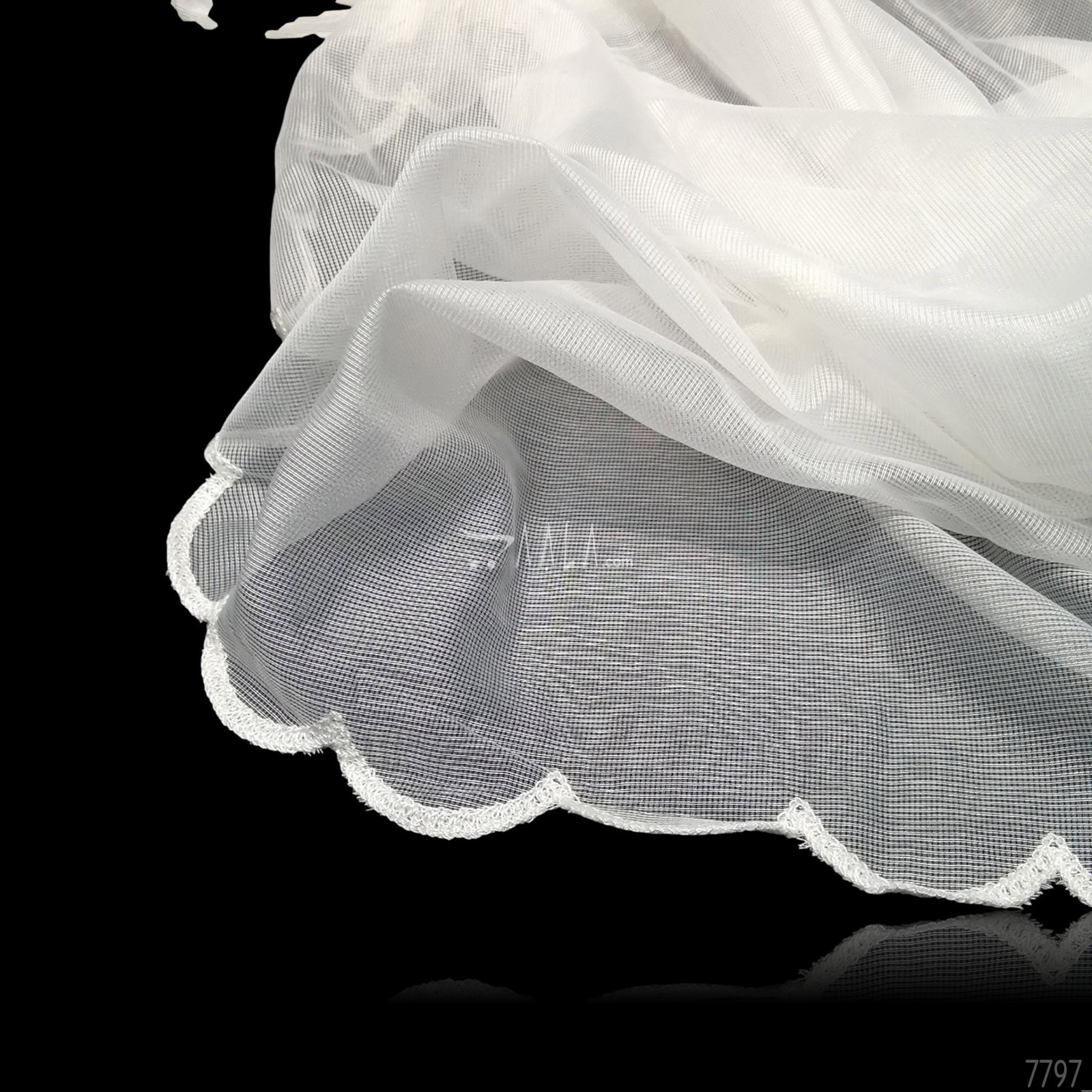 Scallop Jute Nylon Dupatta-36-Inches DYEABLE 2.25-Metres 