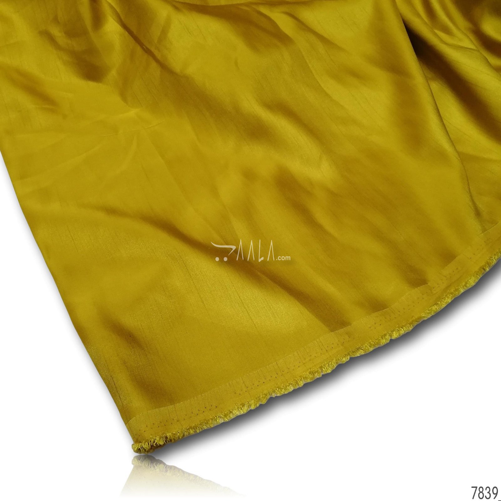 Crunchy Silk Poly-ester 44-Inches YELLOW Per-Metre #7839