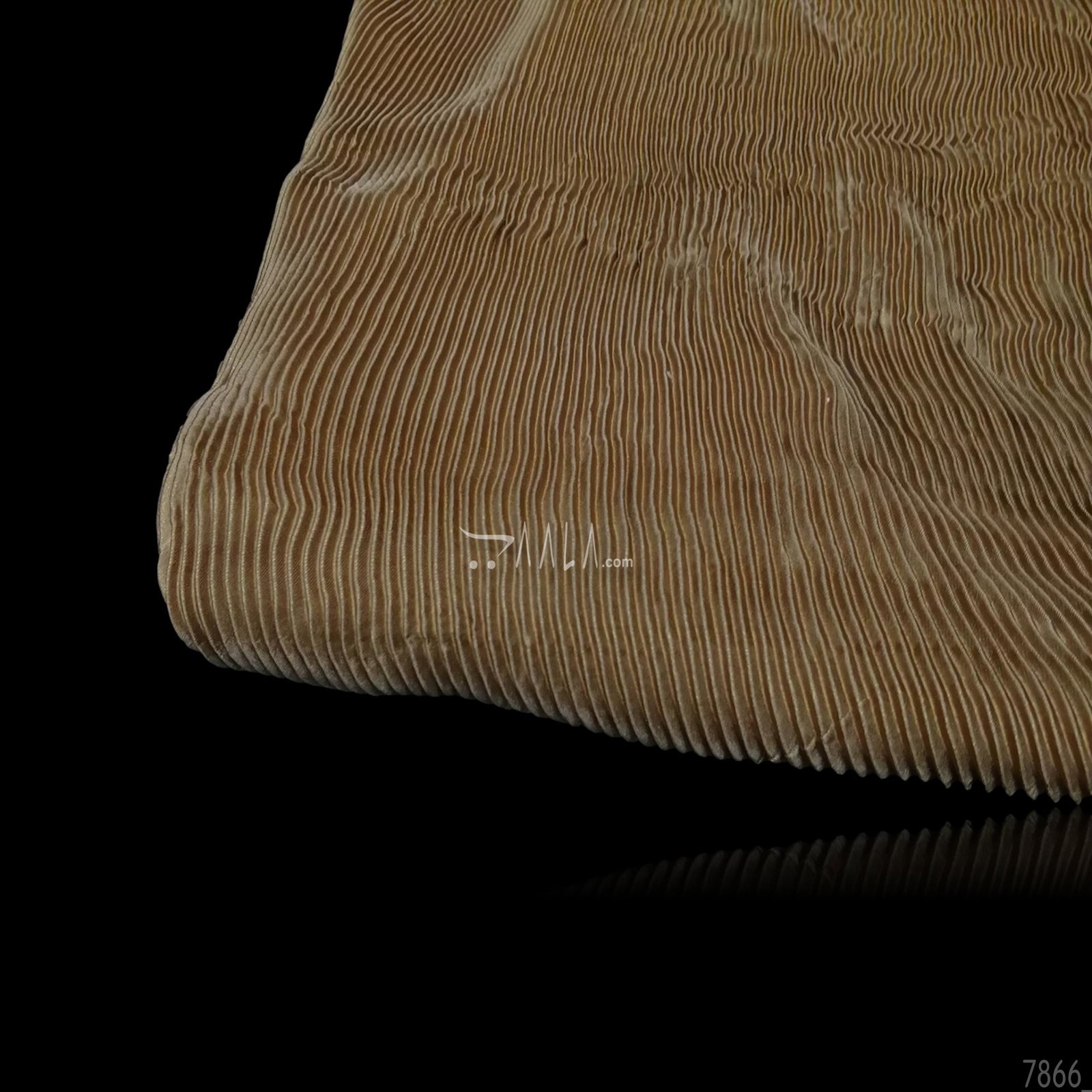 Foil-Pleat Satin-Georgette Blend 44-Inches GOLD Per-Metre 