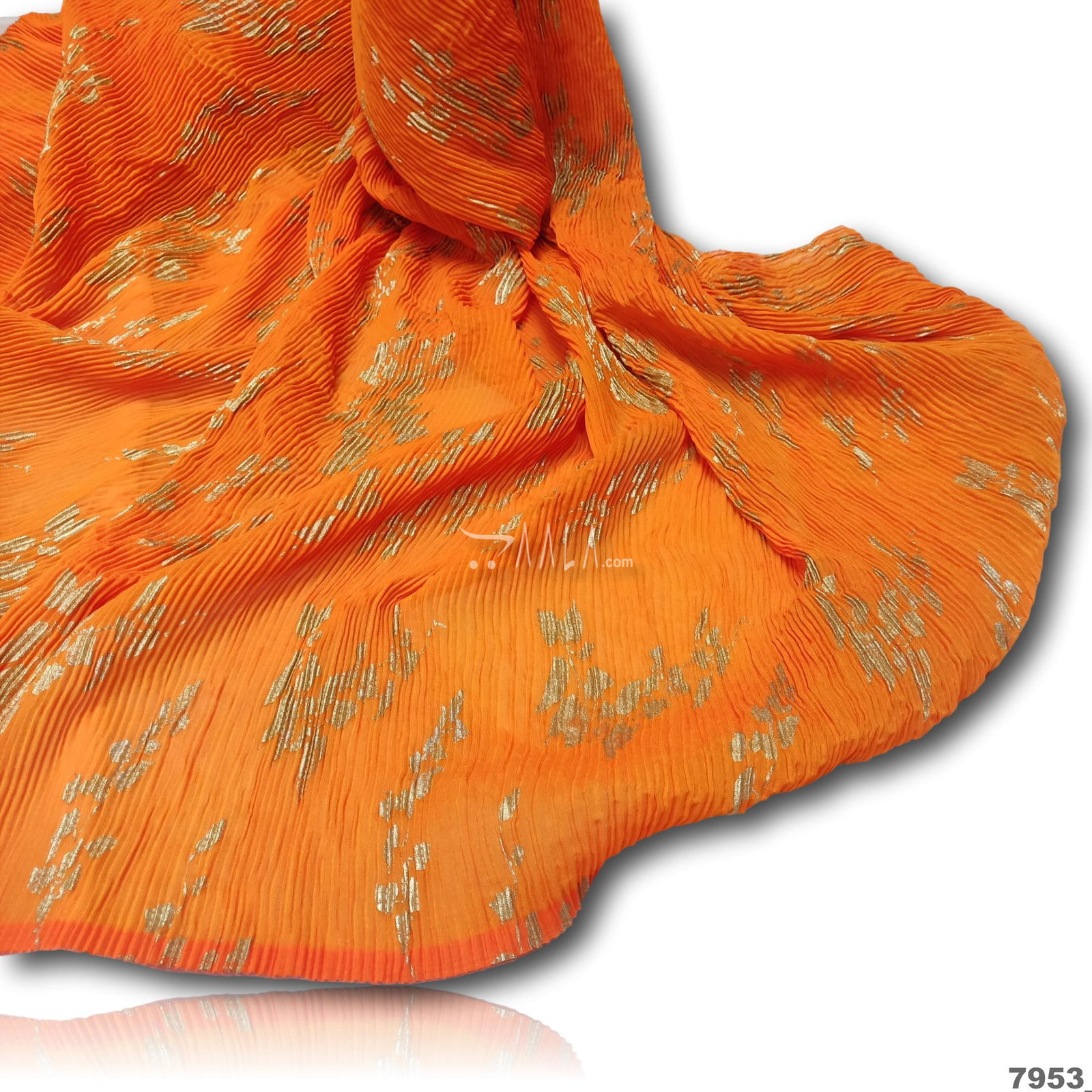 Pleated Foil-Satin Blend 44-Inches PRINTED Per-Metre 