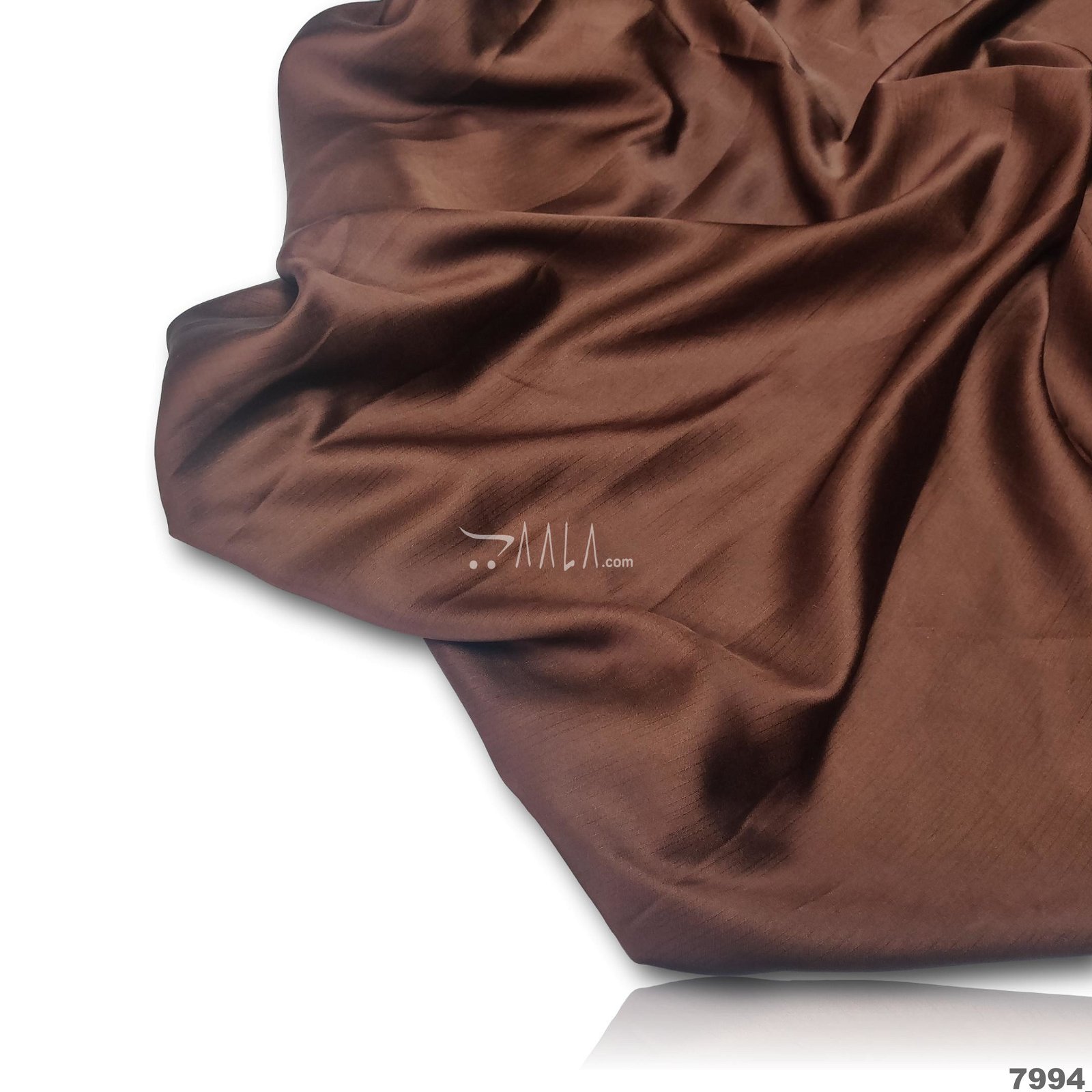 Crunchy Silk Poly-ester 44-Inches BROWN Per-Metre #7994