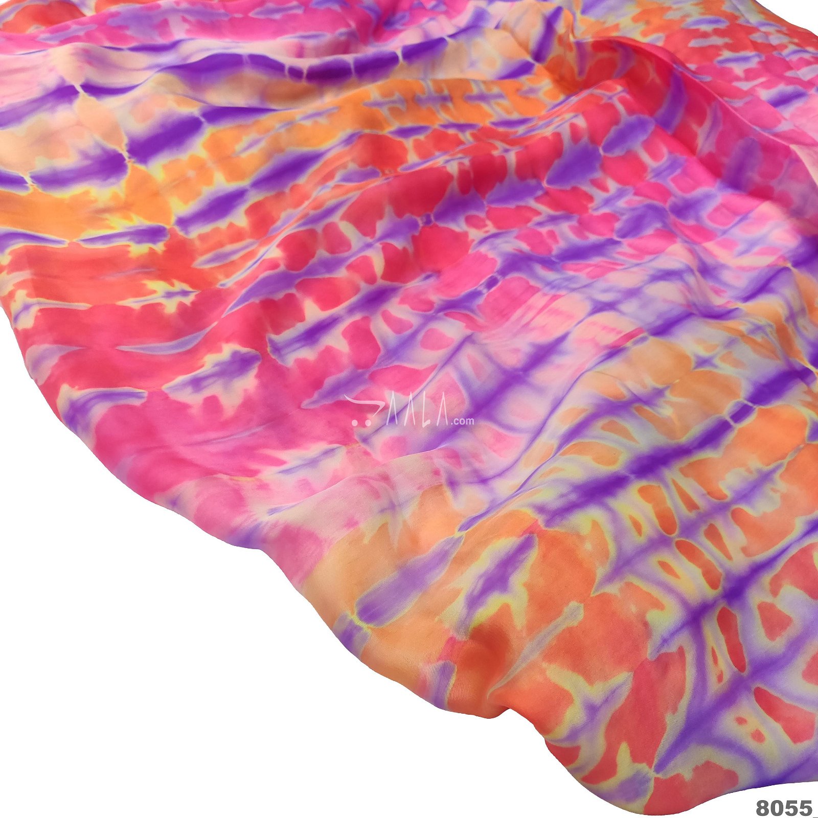 Tie-Dye Silk Poly-ester 44-Inches ASSORTED Per-Metre #8055