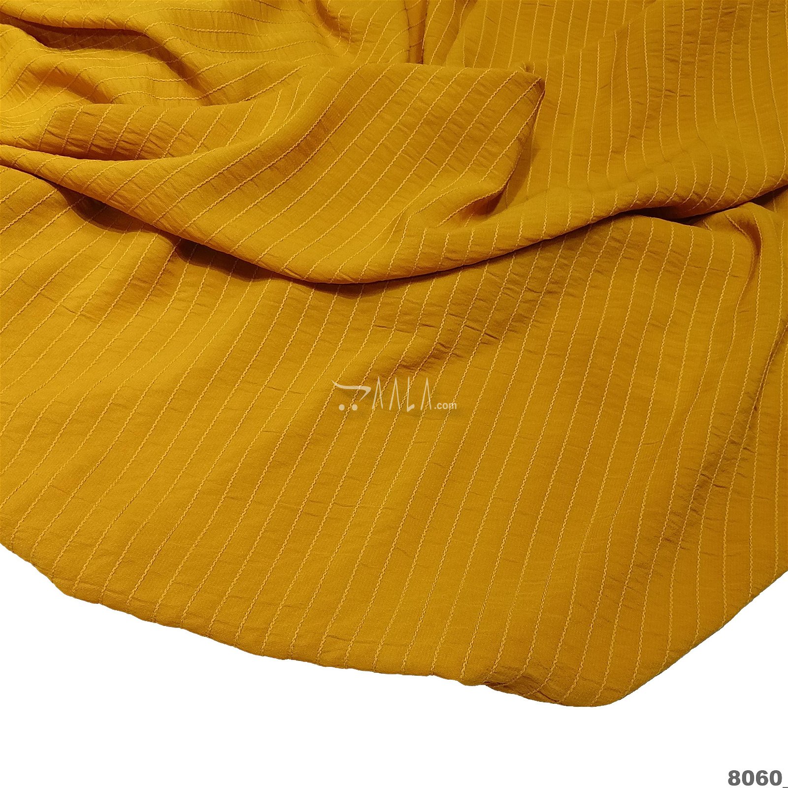 Strip Double-Georgette Poly-ester 58-Inches MUSTARD Per-Metre #8060