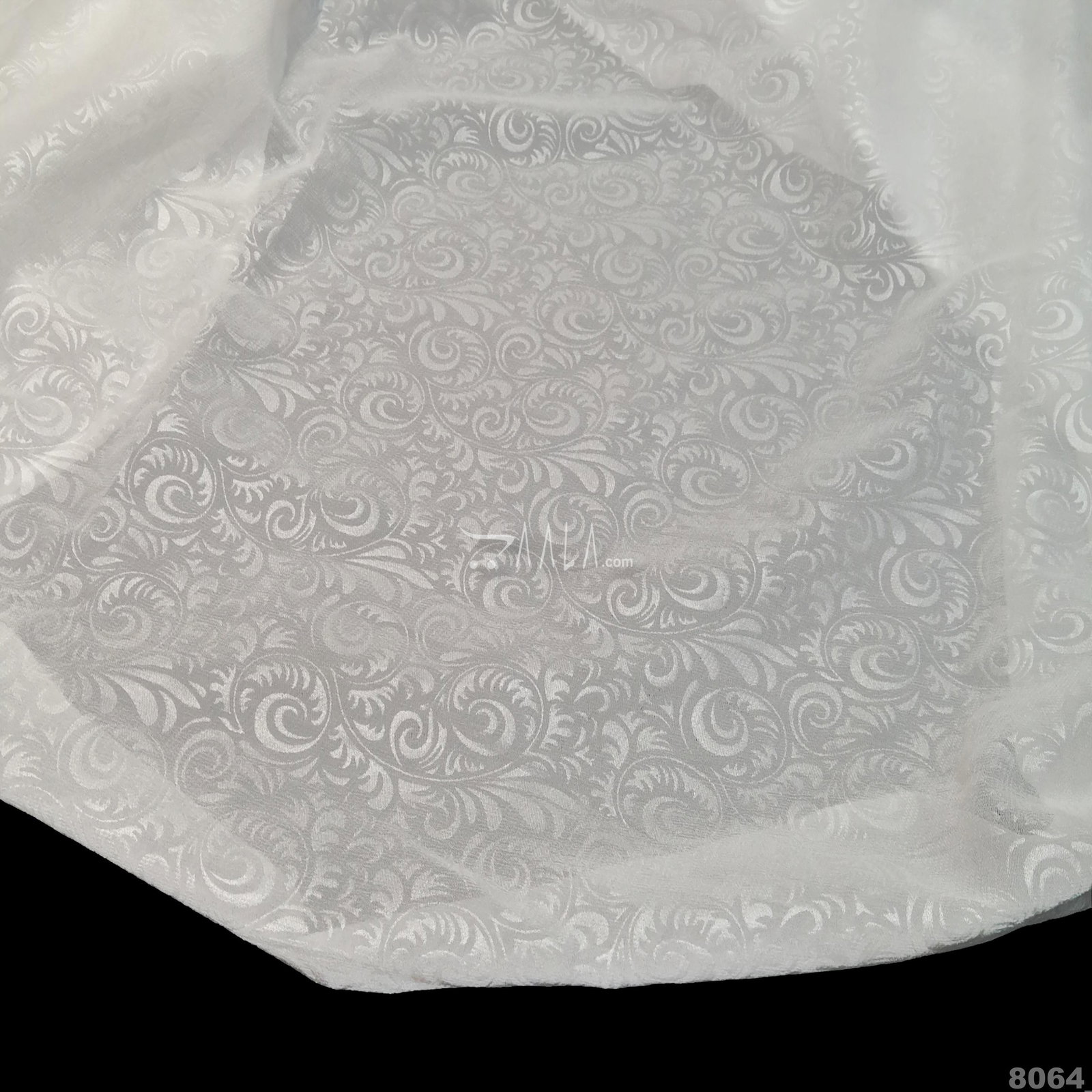 Jacquard Georgette Viscose 44-Inches DYEABLE Per-Metre 