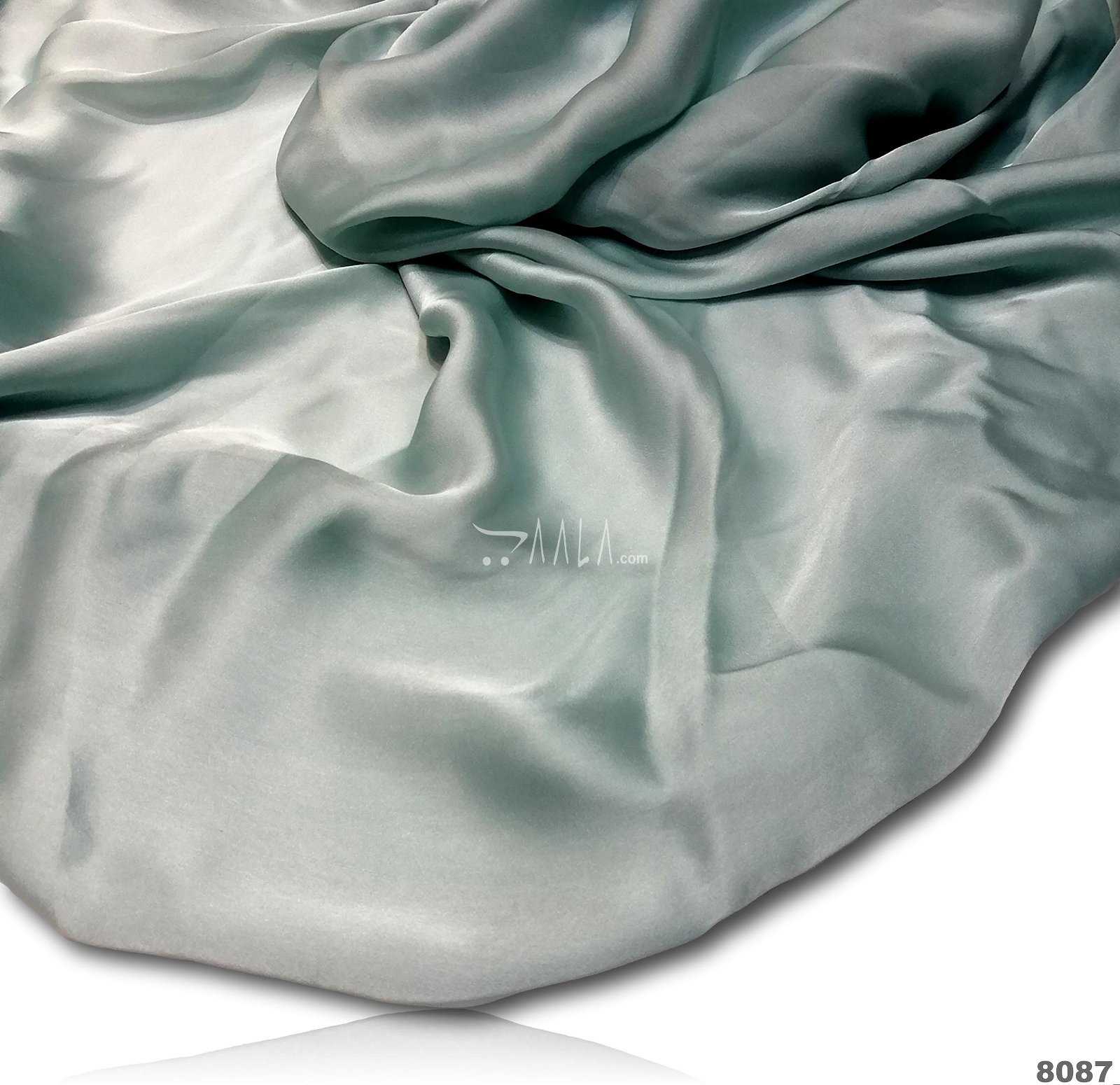 Caramel Silk Poly-ester 44-Inches GREEN Per-Metre #8087