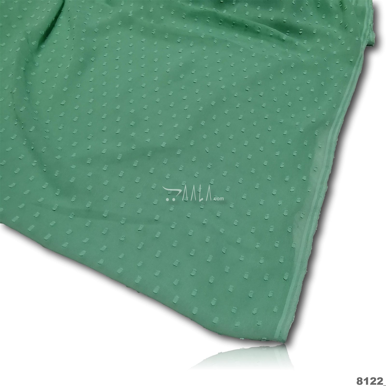 Weave Georgette Poly-ester 58-Inches GREEN Per-Metre #8122