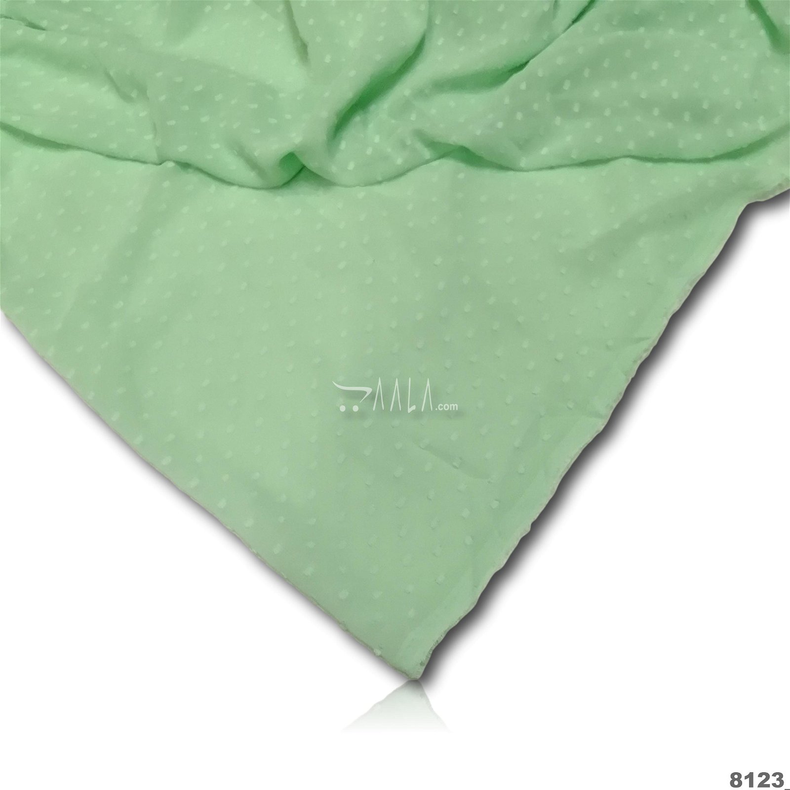 Weave Georgette Poly-ester 58-Inches GREEN Per-Metre #8123