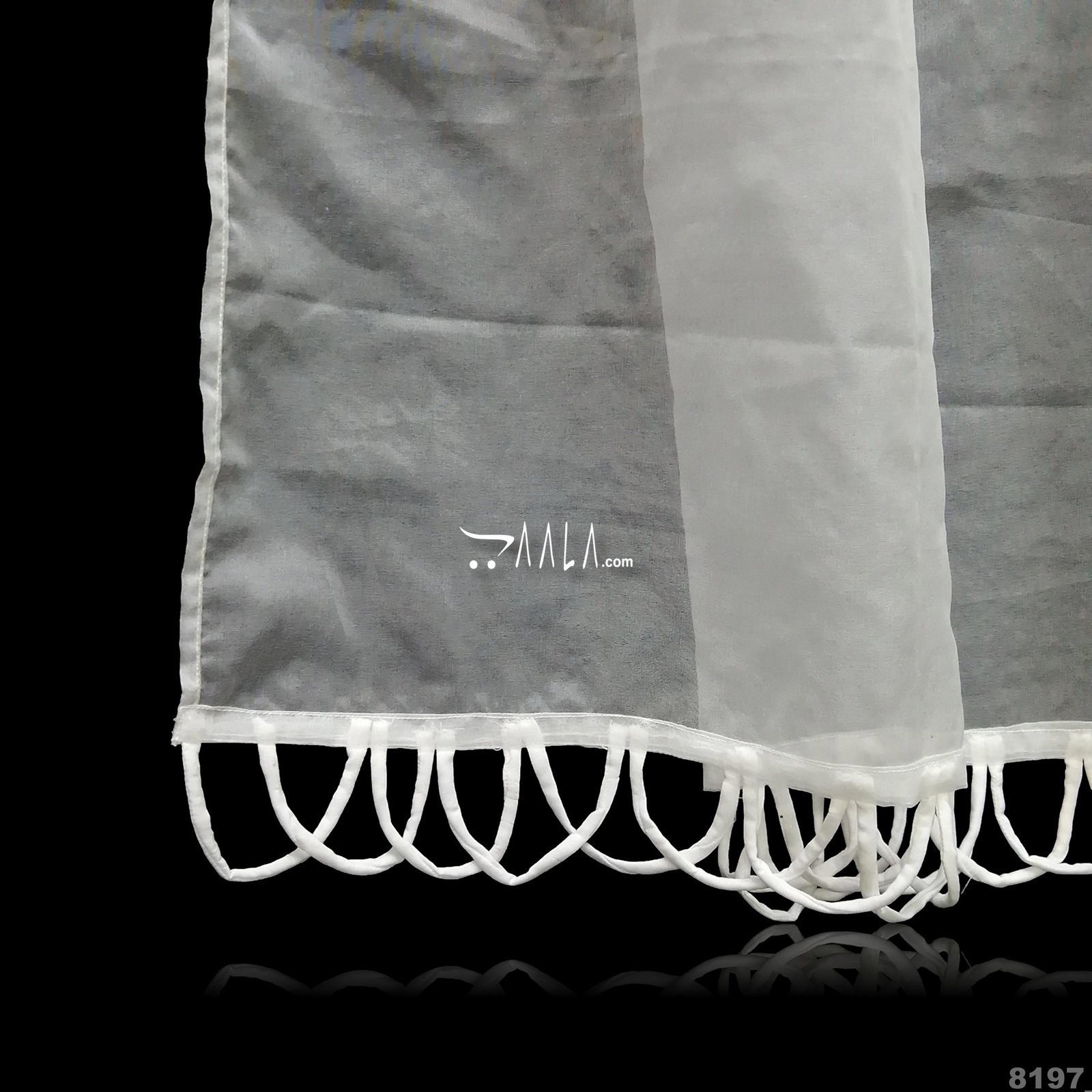 Designer Organza Nylon Dupatta-32-Inches DYEABLE 2.25-Metres 