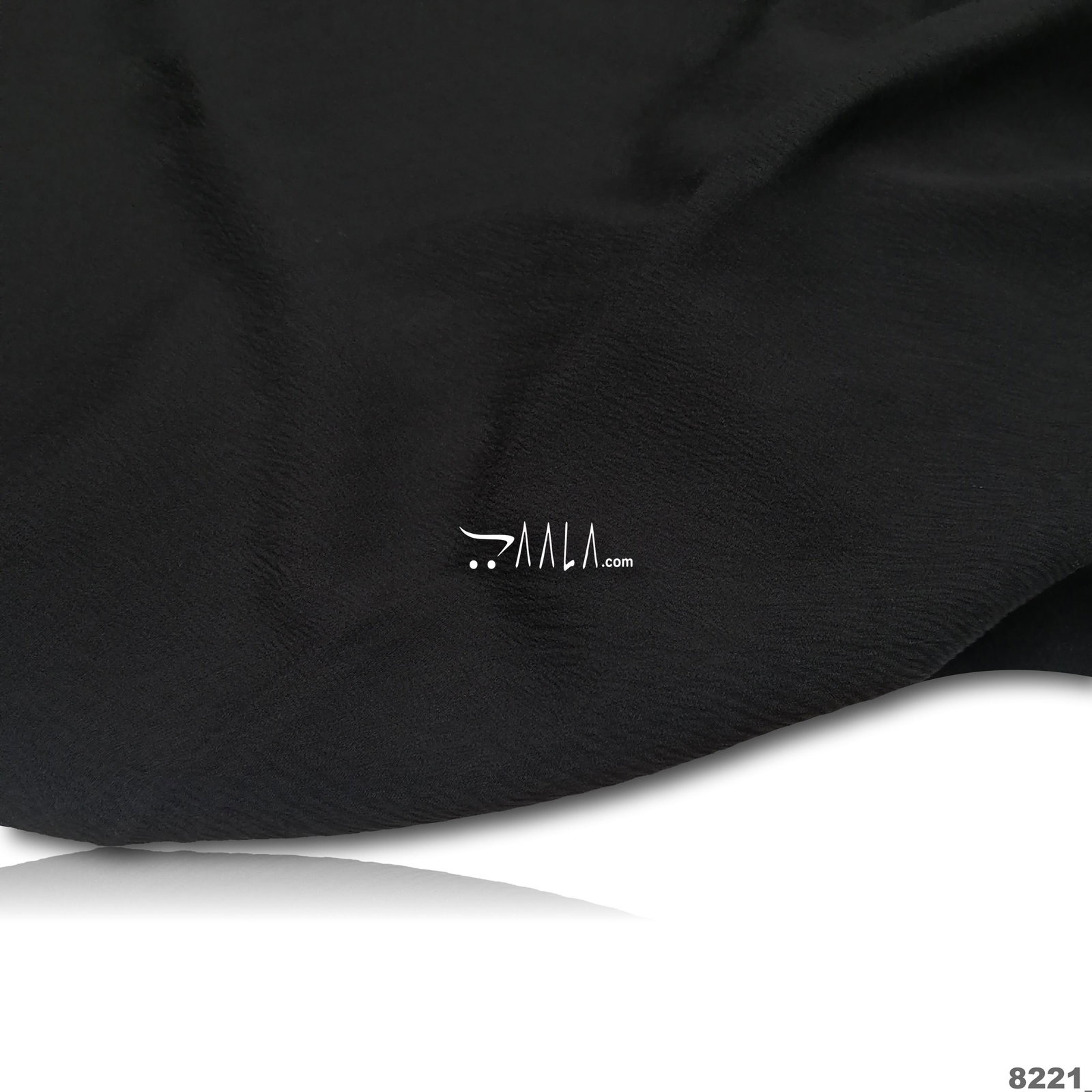 Stretch Double-Georgette Blend 58-Inches BLACK Per-Metre 