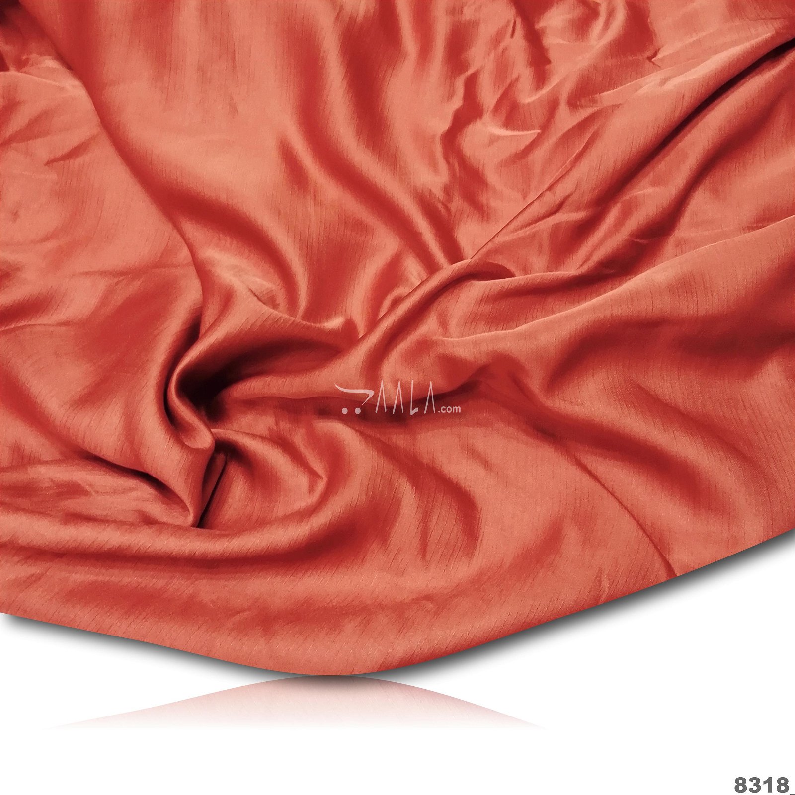 Crunchy Silk Poly-ester 44-Inches RED Per-Metre #8318