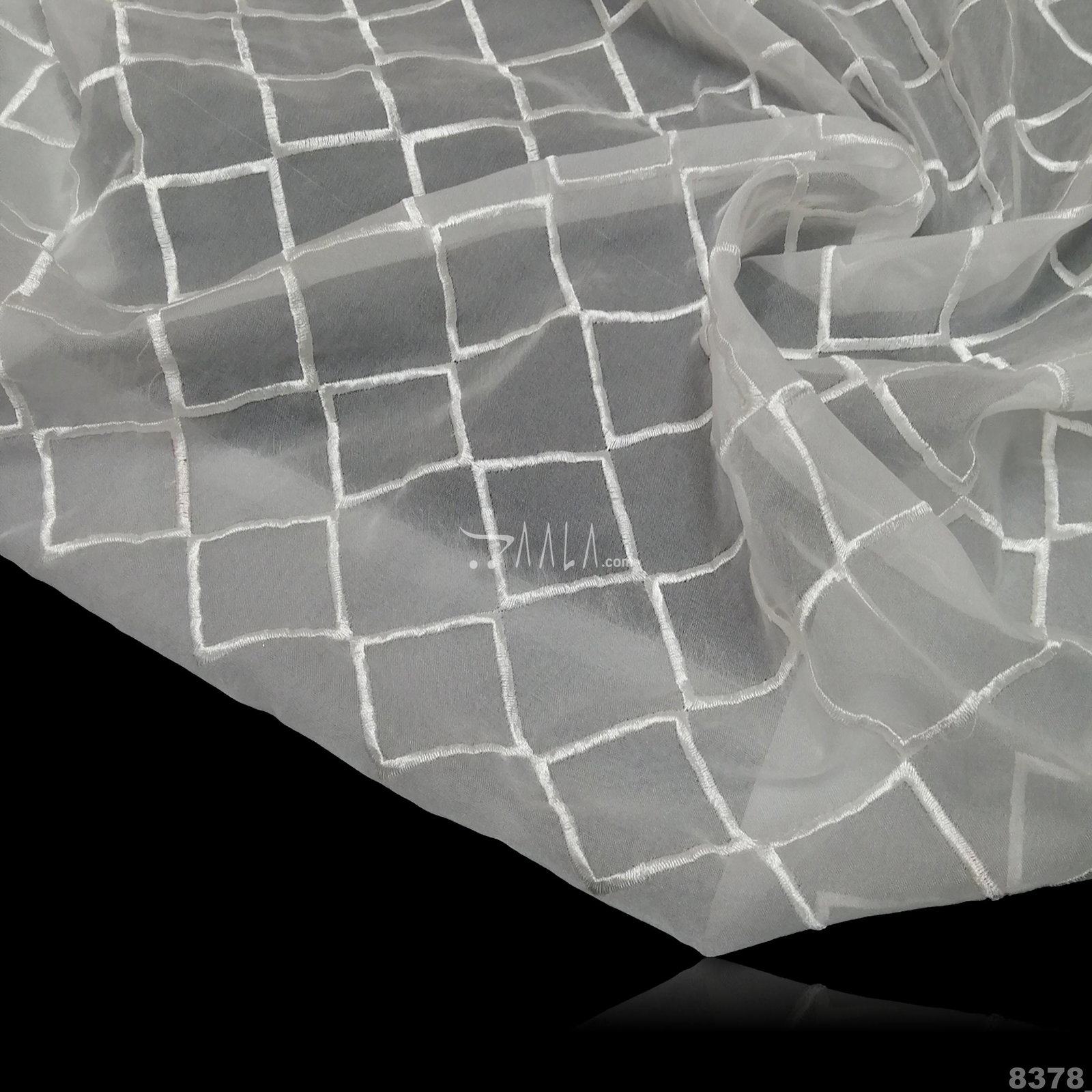 Criss-Cross Organza Viscose 44-Inches DYEABLE Per-Metre 