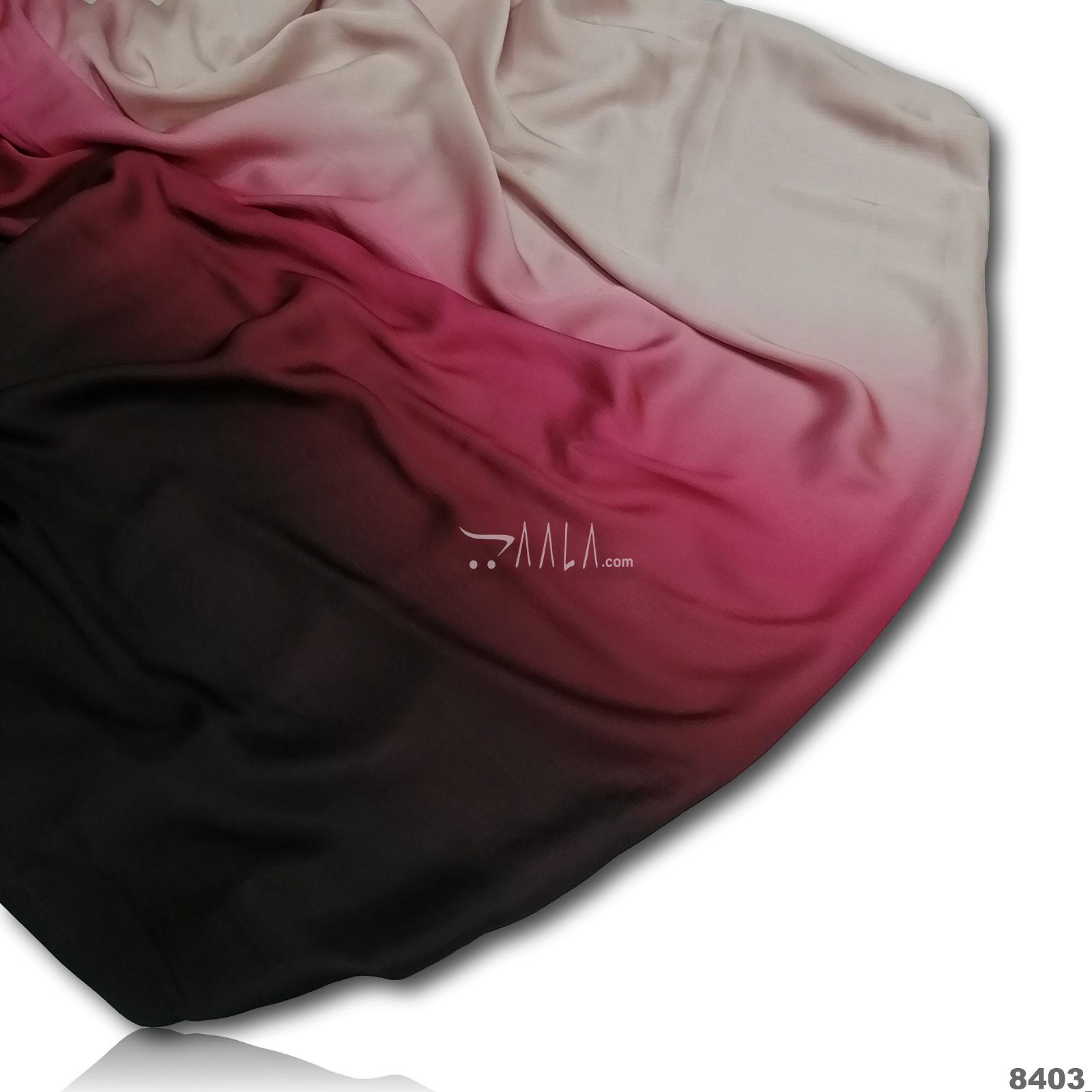 Shaded Satin-Chiffon Poly-ester 44-Inches ASSORTED Per-Metre #8403