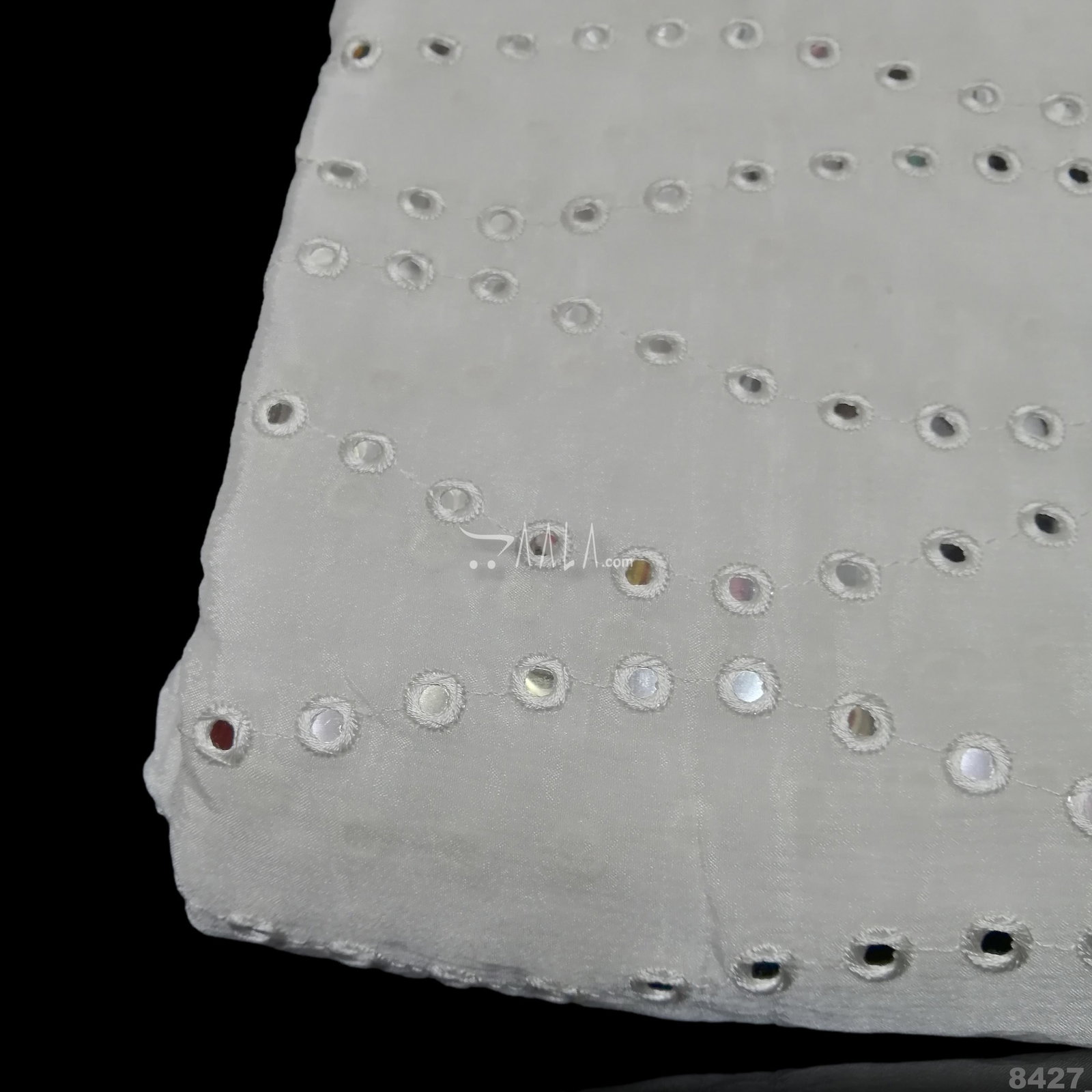 Embroidered Georgette Viscose 44-Inches DYEABLE Per-Metre 
