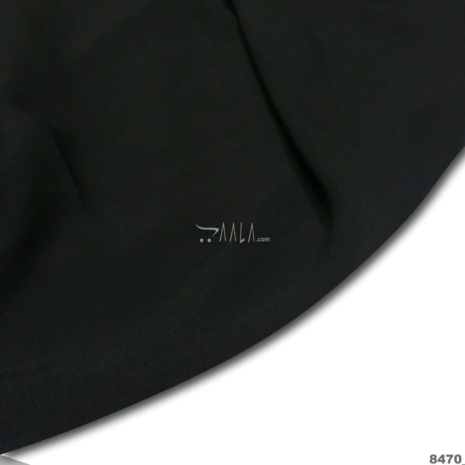 Slub Georgette Blend 44-Inches BLACK Per-Metre 