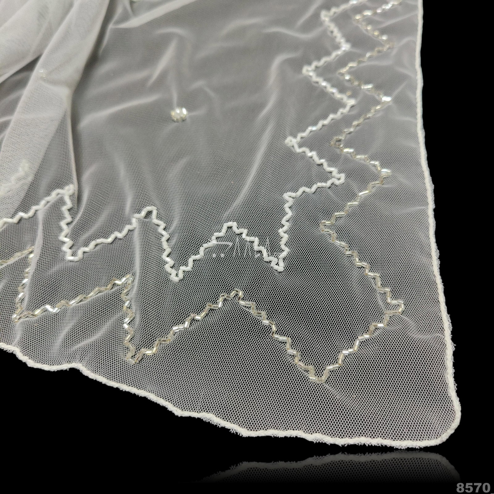 Designer Net Nylon Dupatta-44-Inches DYEABLE 2.50-Metres 
