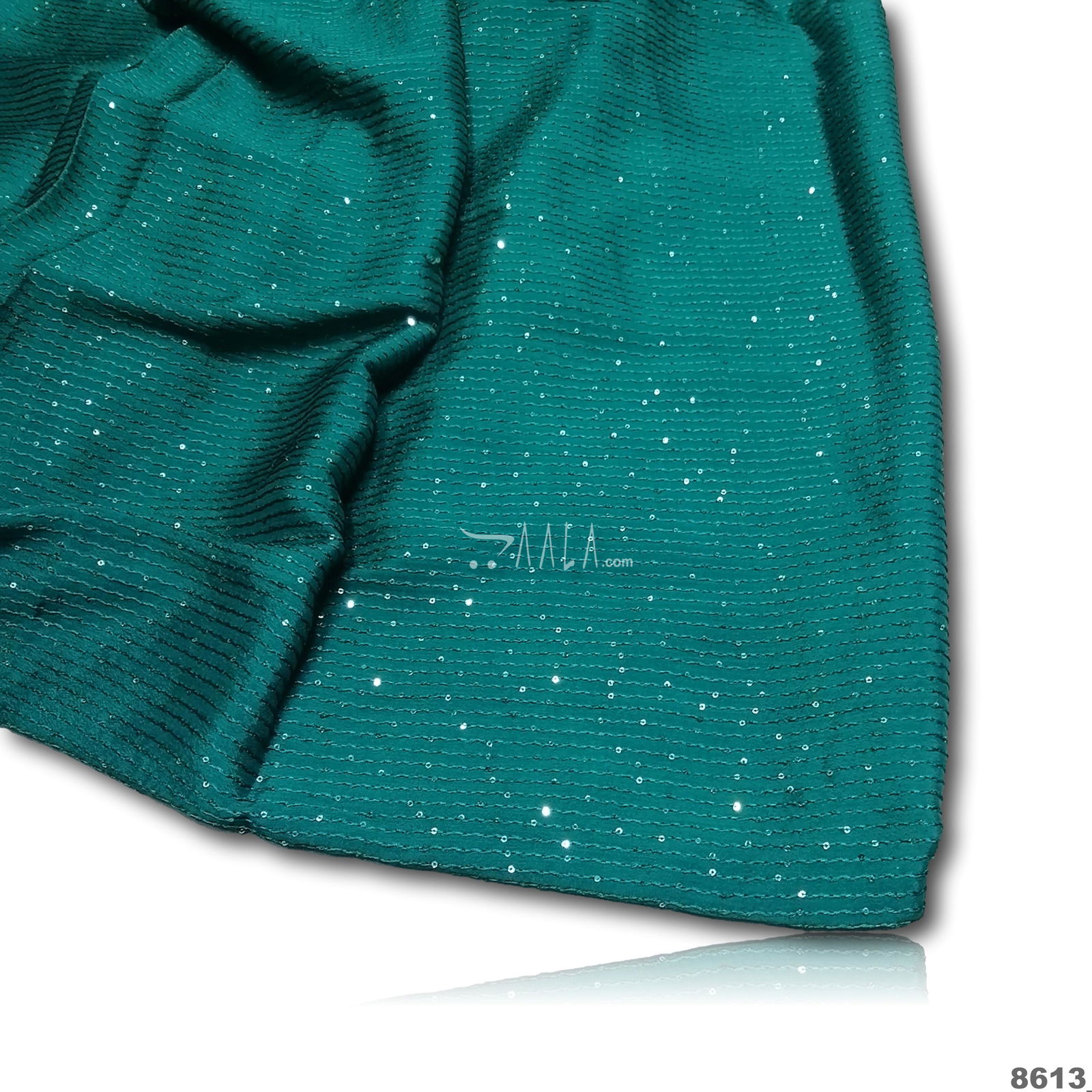 Embroidered Chinon Blend 44-Inches GREEN Per-Metre #8613