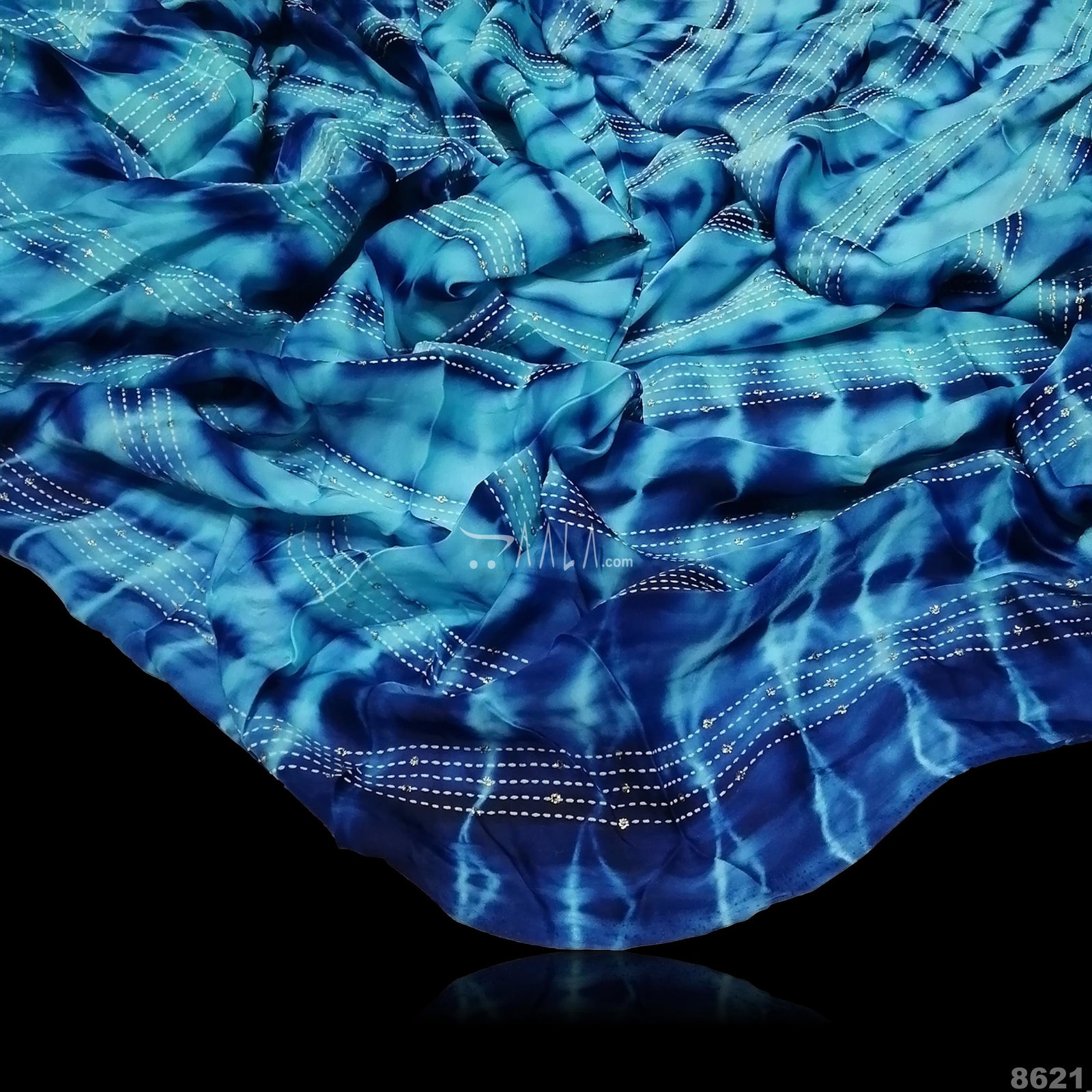 Line-Tie-Dye Silk Blend 44-Inches ASSORTED Per-Metre 