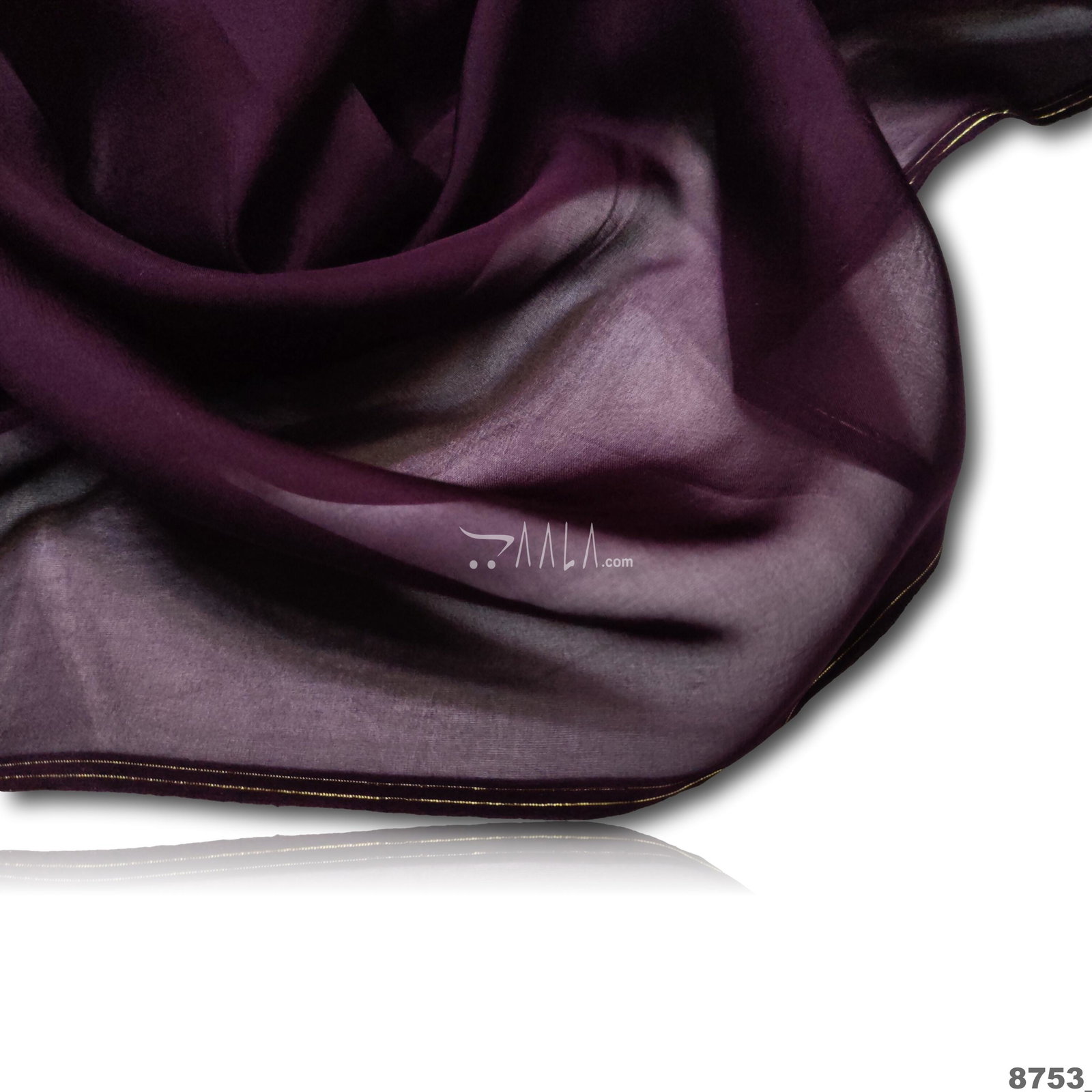 Crispy Organza Blend 44-Inches WINE Per-Metre 