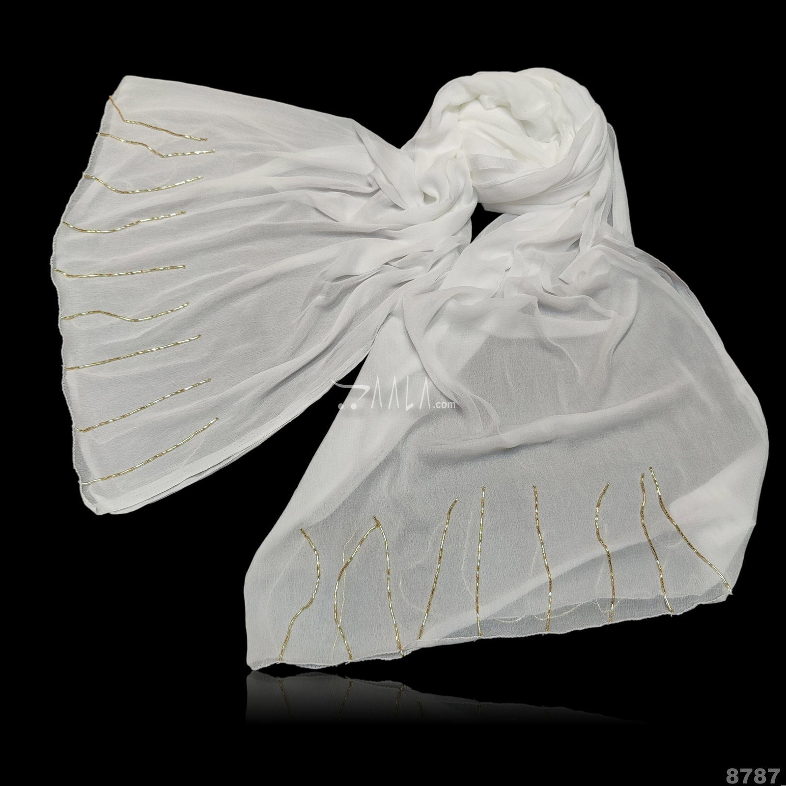 Salli-Line Chinon Nylon Dupatta-36-Inches DYEABLE 2.25-Metres 