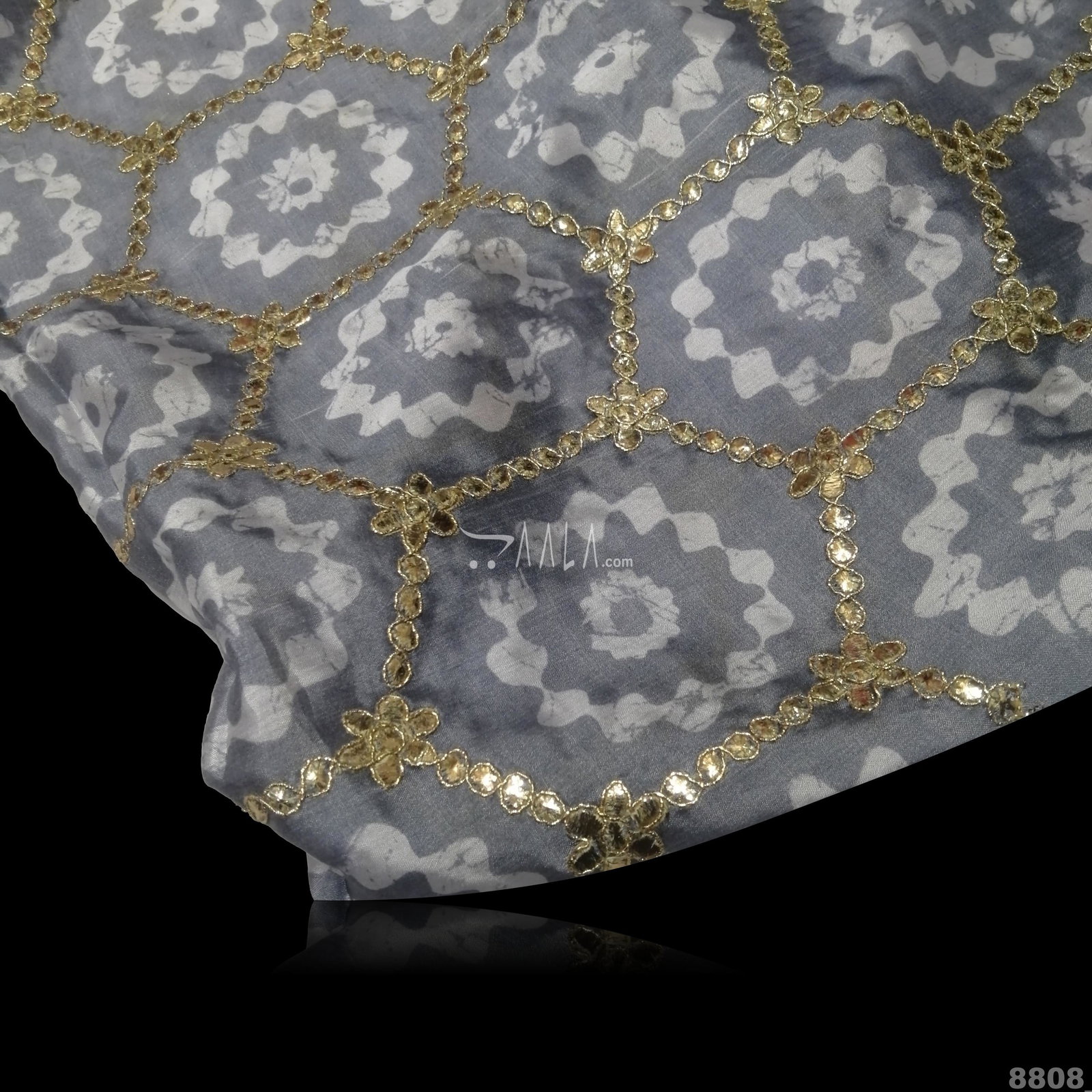 Embroidered Chinon Viscose 44-Inches ASSORTED Per-Metre 
