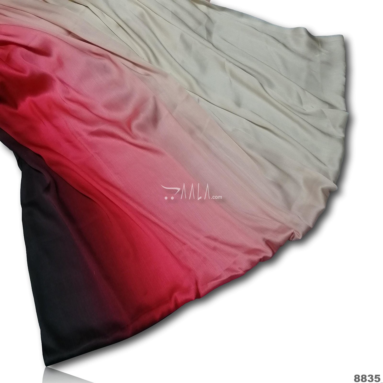 Shaded Satin-Chiffon Poly-ester 44-Inches ASSORTED Per-Metre #8835
