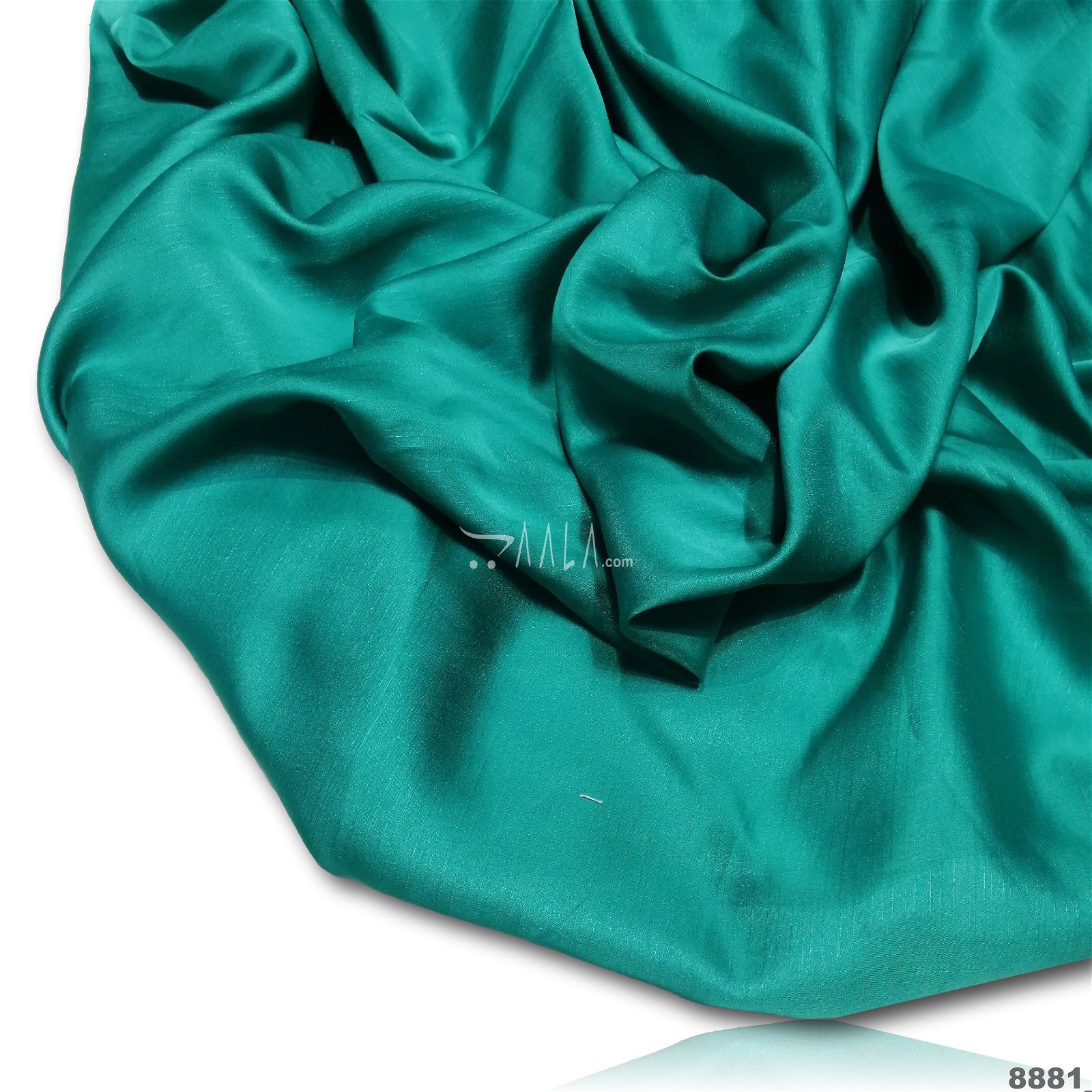 Crunchy Silk Poly-ester 44-Inches GREEN Per-Metre #8881