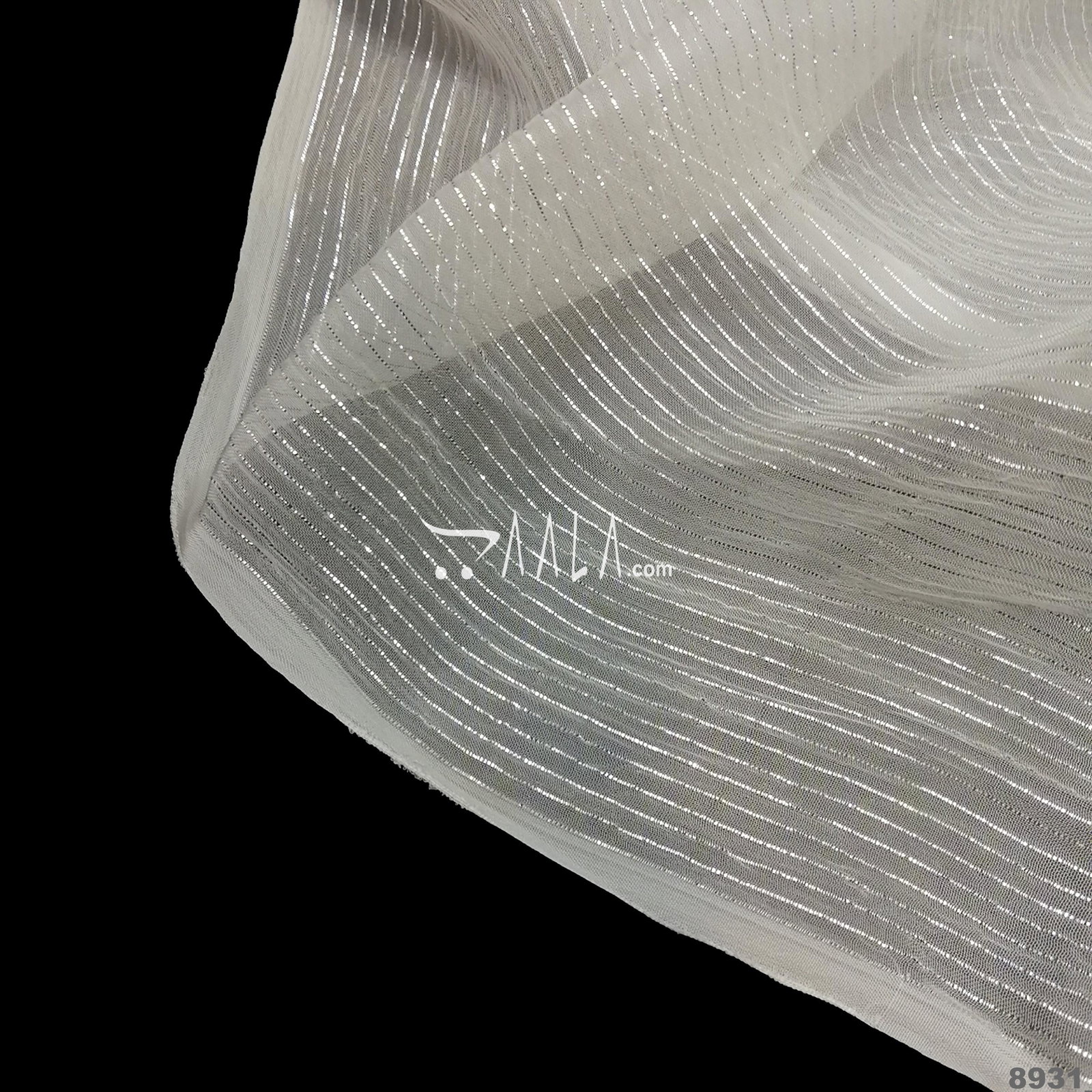 Lurex Chiffon Viscose 44-Inches DYEABLE Per-Metre 
