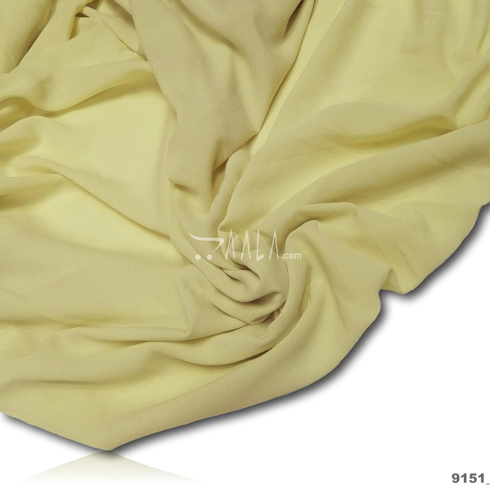 Ferrero Double-Georgette Blend 58-Inches YELLOW Per-Metre #9151