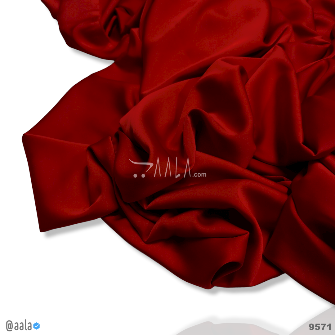 Zara Silk Poly-ester 58-Inches RED Per-Metre #9571
