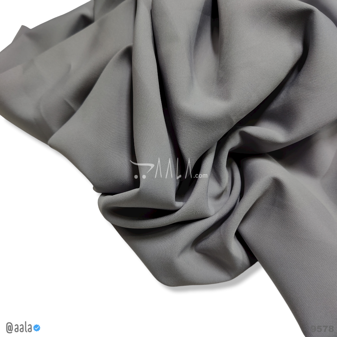 Berlin Double-Georgette Poly-ester 58-Inches GREY Per-Metre #9578