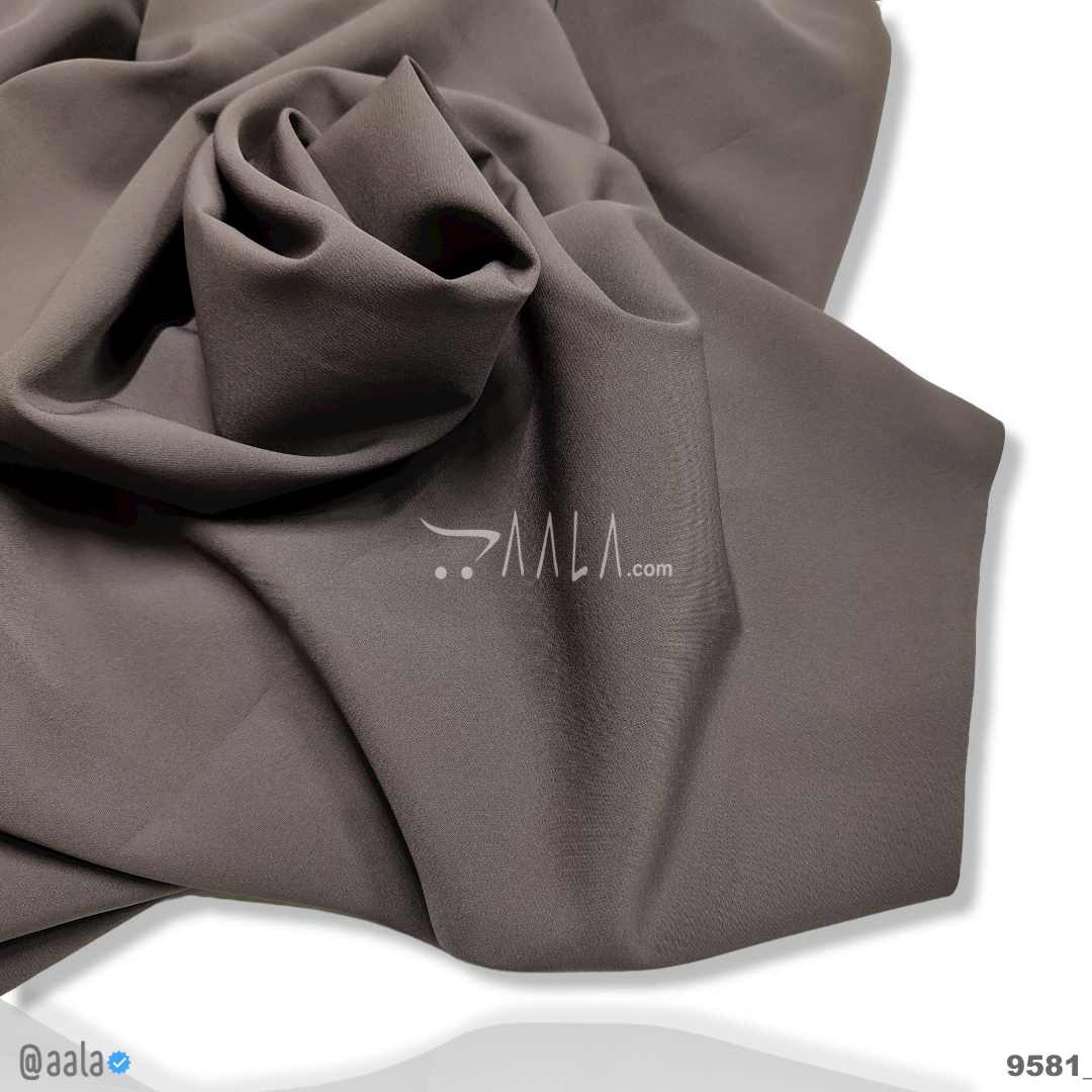 Berlin Double-Georgette Poly-ester 58-Inches BROWN Per-Metre #9581