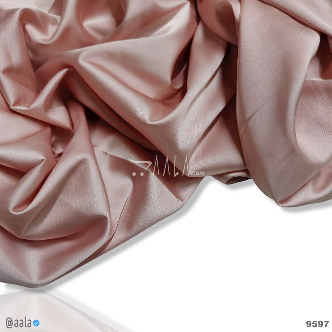 Zara Silk Poly-ester 58-Inches PEACH Per-Metre #9597