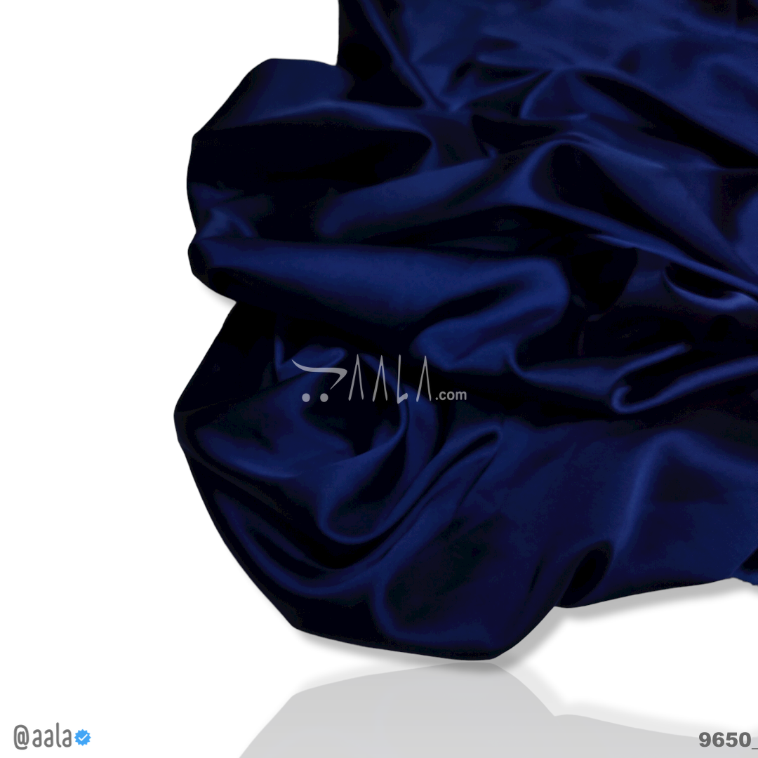 Zara Silk Poly-ester 58-Inches BLUE Per-Metre #9650