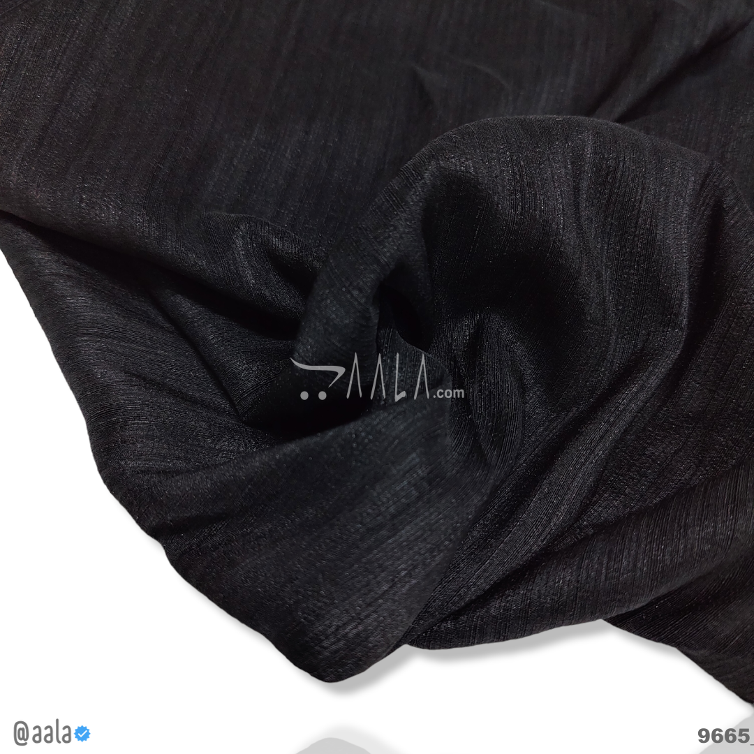 Mazelo Silk Blend 58-Inches BLACK Per-Metre 