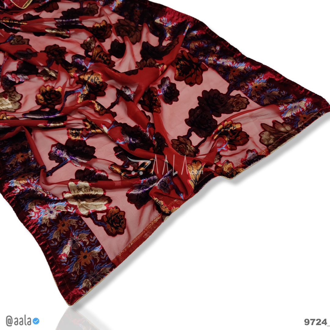 Brasso Velvet Blend Dupatta-36-Inches PRINTED 2.25-Metres 