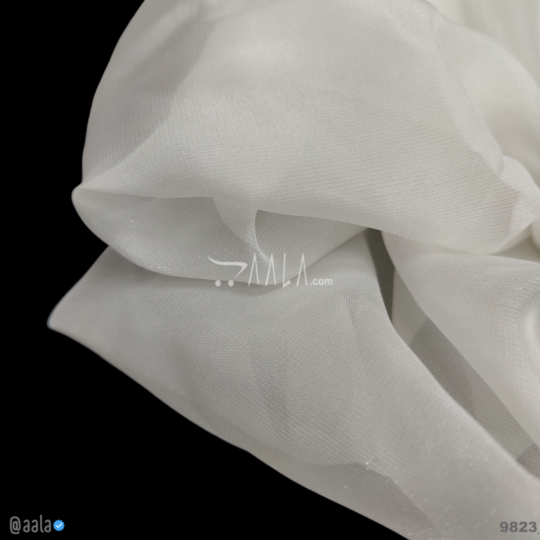 Plain-Shimmer Organza Viscose 44-Inches DYEABLE Per-Metre 