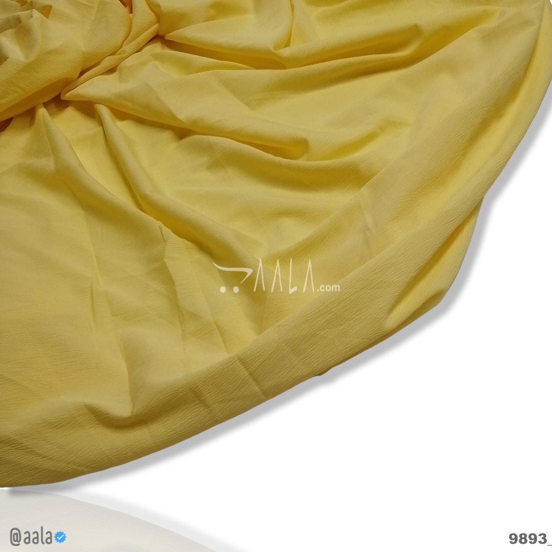 Stretch Double-Georgette Poly-ester 58-Inches YELLOW Per-Metre #9893